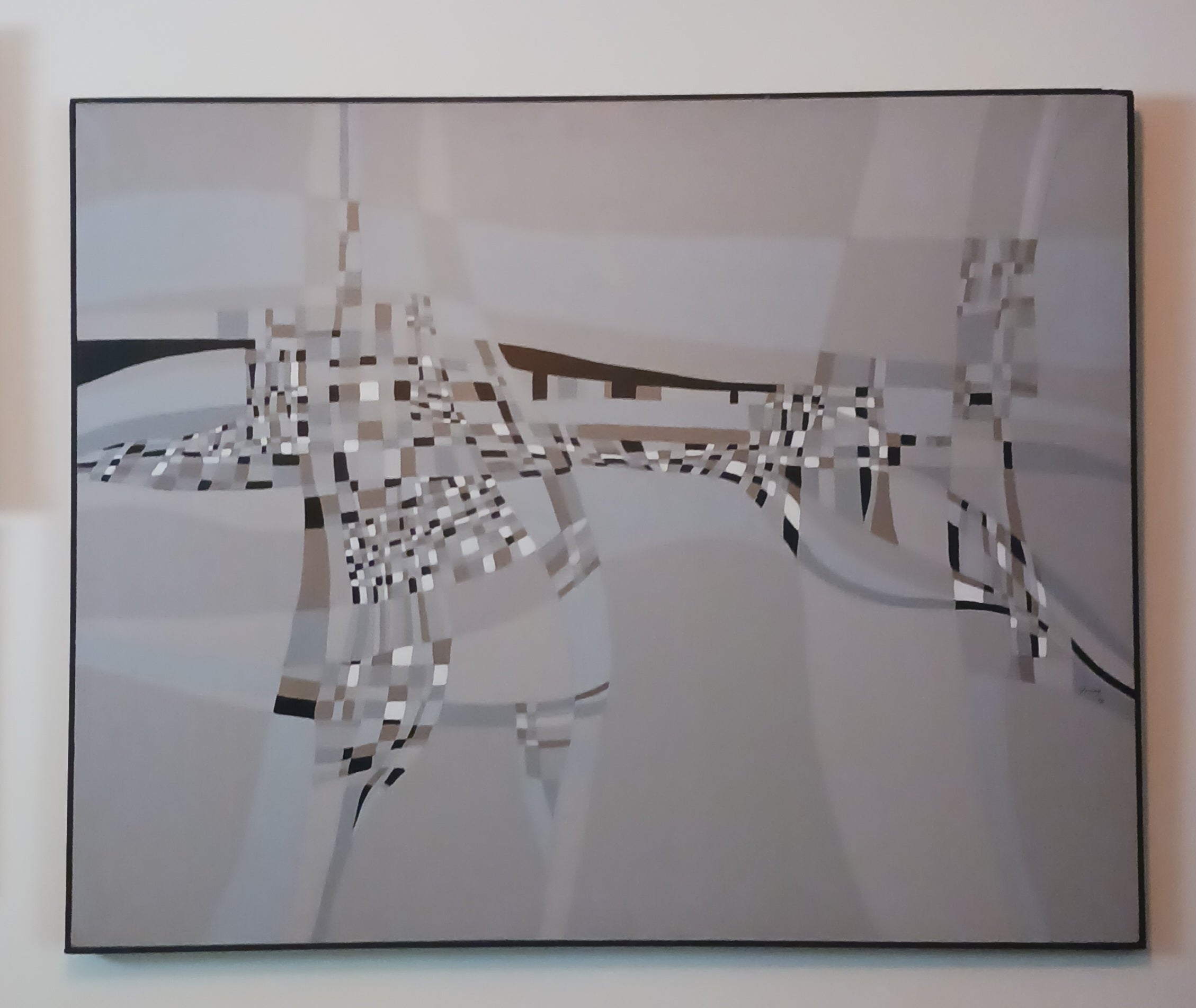 Adagio #3 - Large Abstract Oil by Orlando, Florida artist Peggy Young, 1972