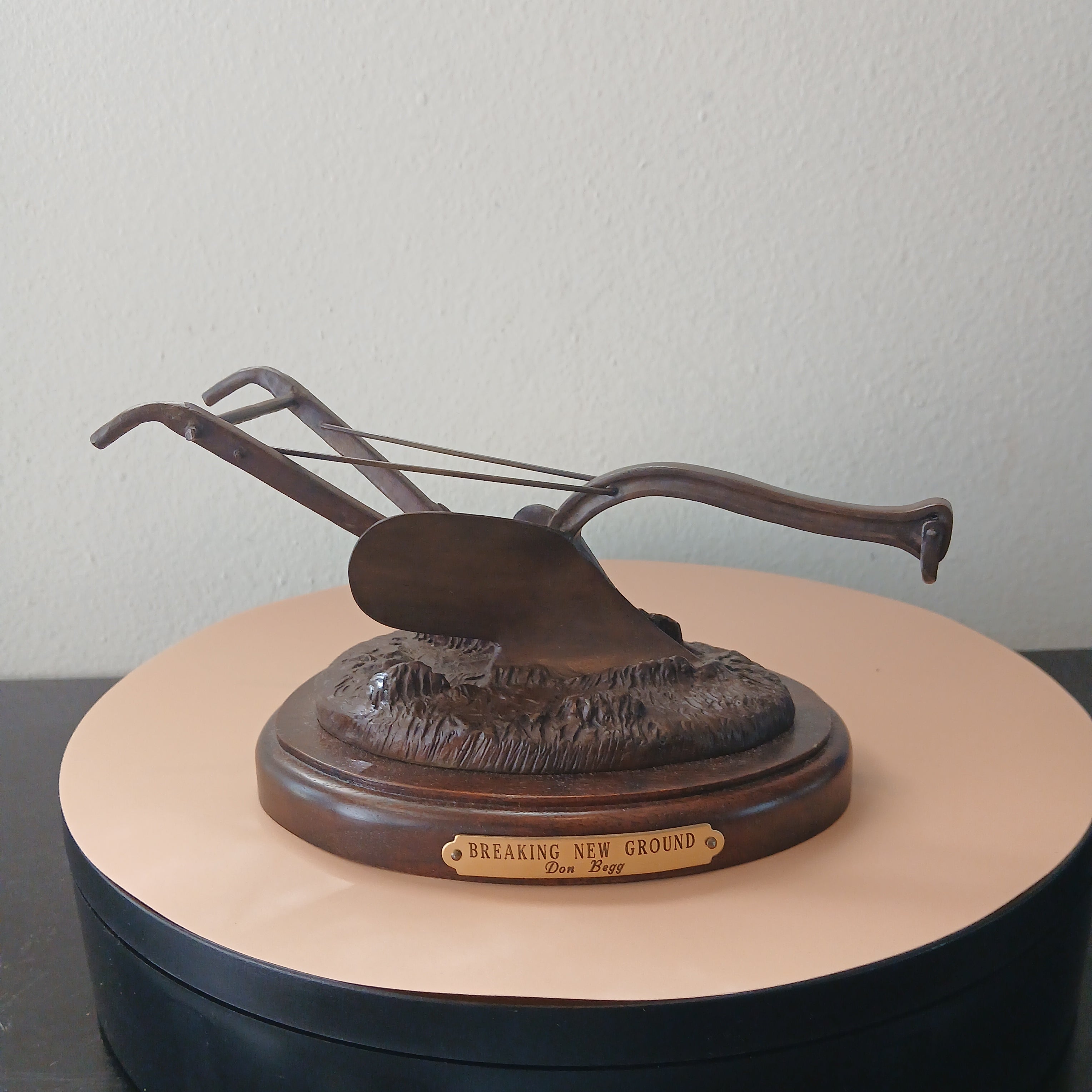 Historical Bronze Sculpture -Breaking New Ground - by Canadian Artist Don Begg