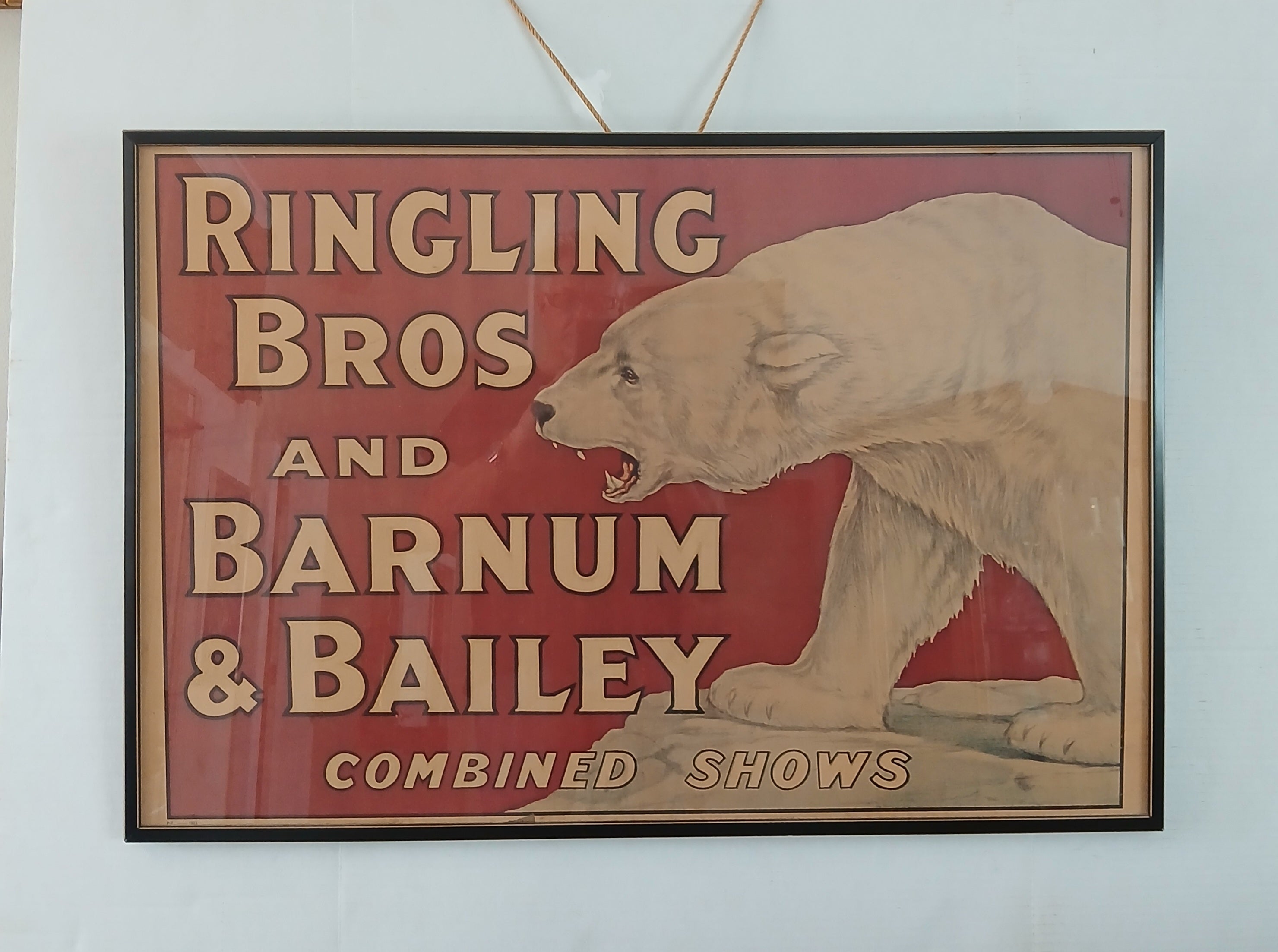Large Ringling Bros. Circus Poster c. 1970s FRAMED