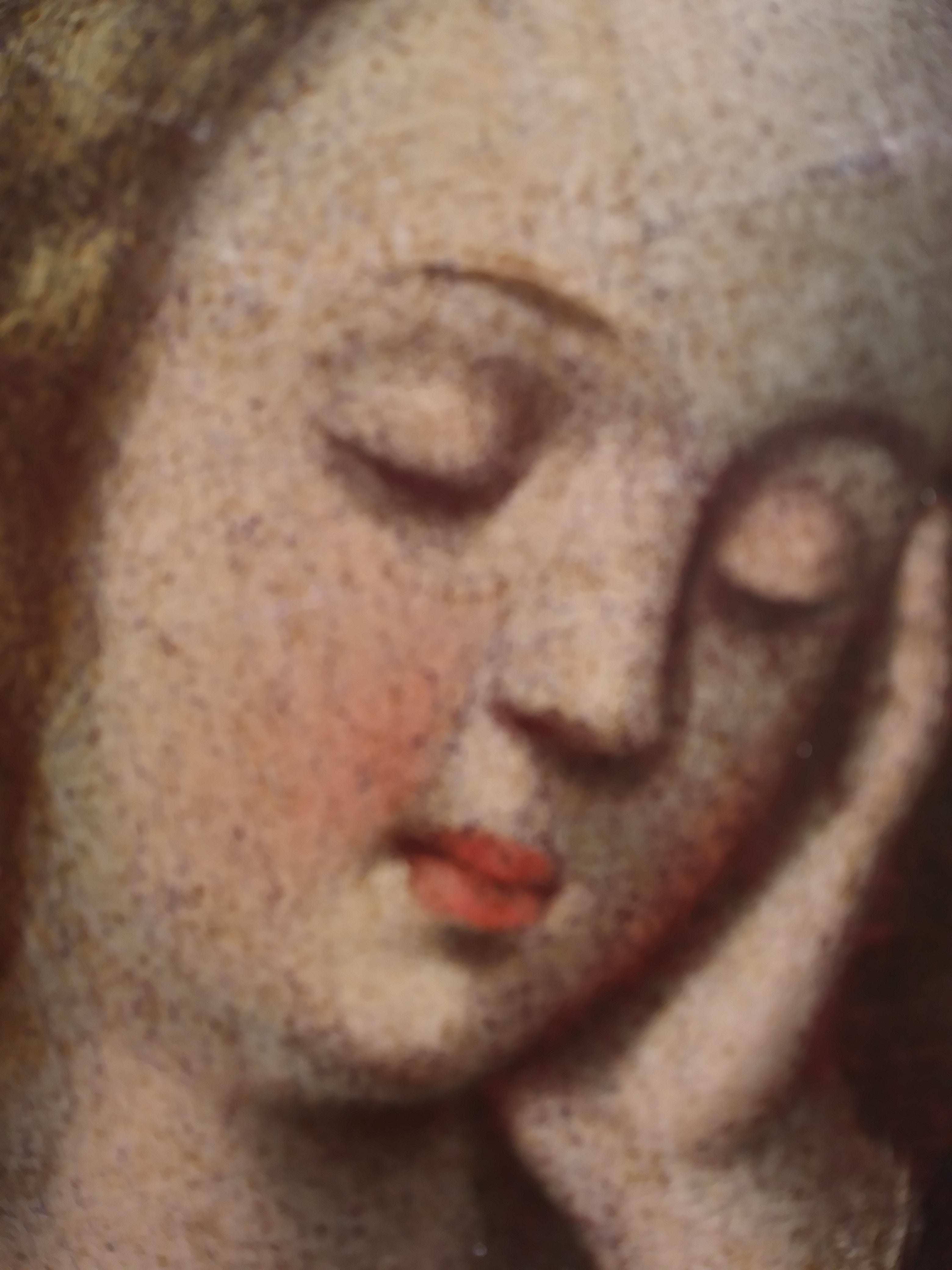 Our Lady of Sorrows 18th Century Oil on Canvas of the Madonna