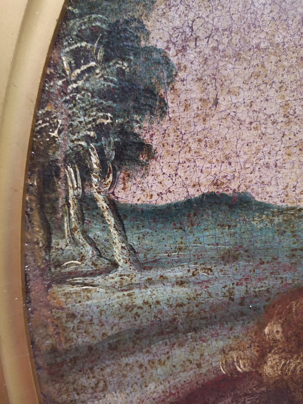 Our Lady of Sorrows 18th Century Oil on Canvas of the Madonna