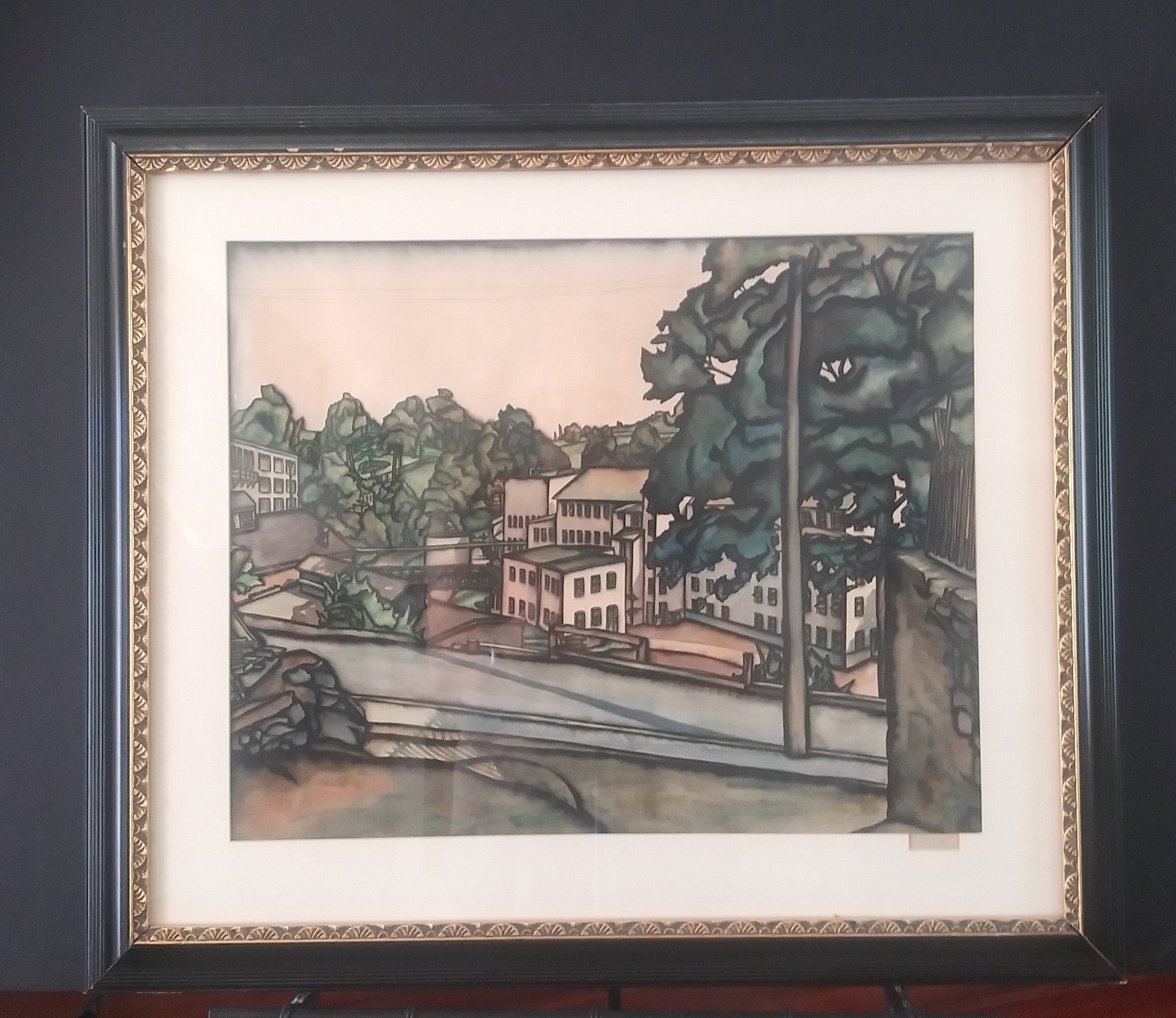 Kent Wool Mills by Marguerite Gaudin - 1935 - Exhibited at The Art Institute