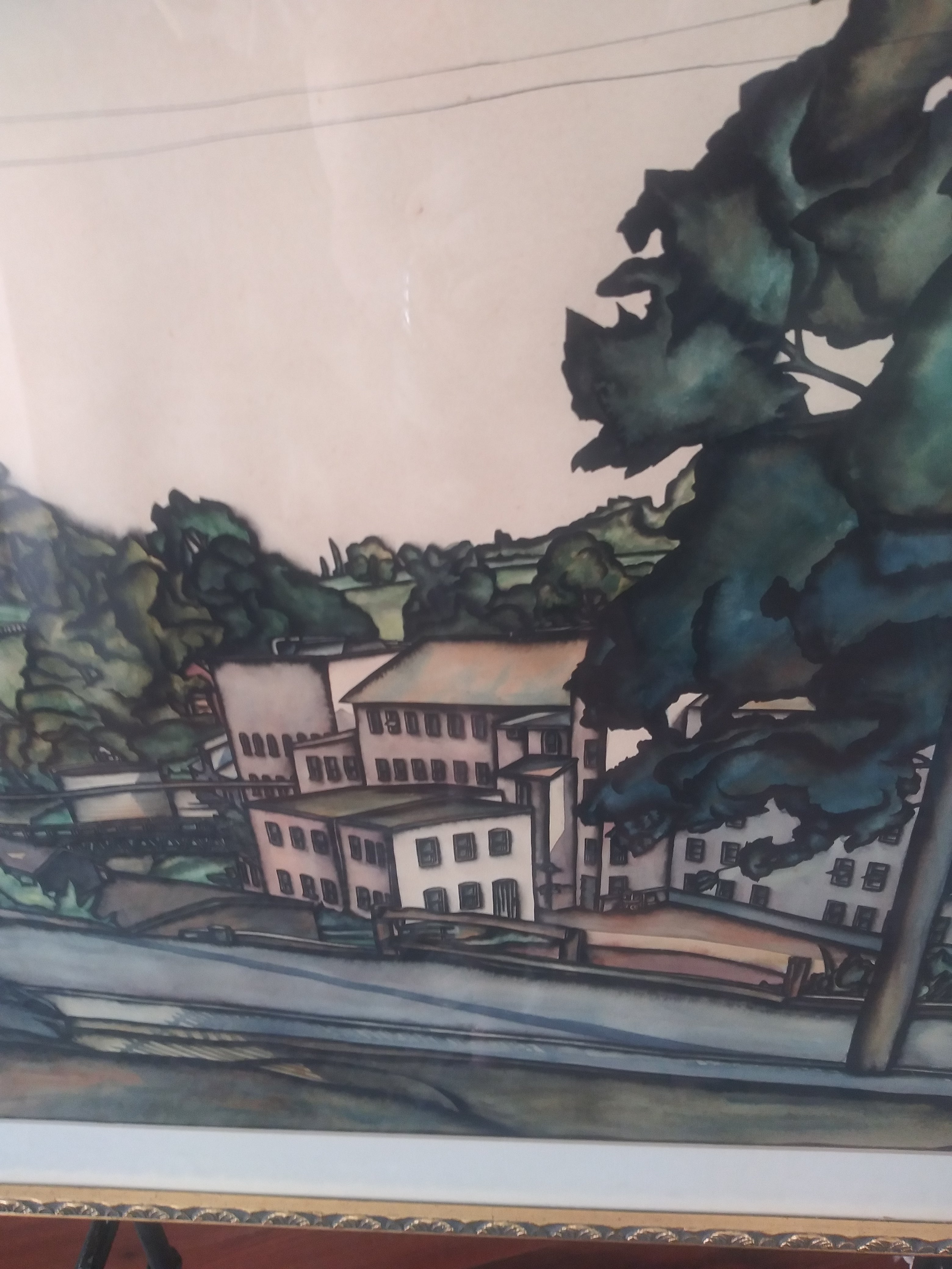Kent Wool Mills by Marguerite Gaudin - 1935 - Exhibited at The Art Institute