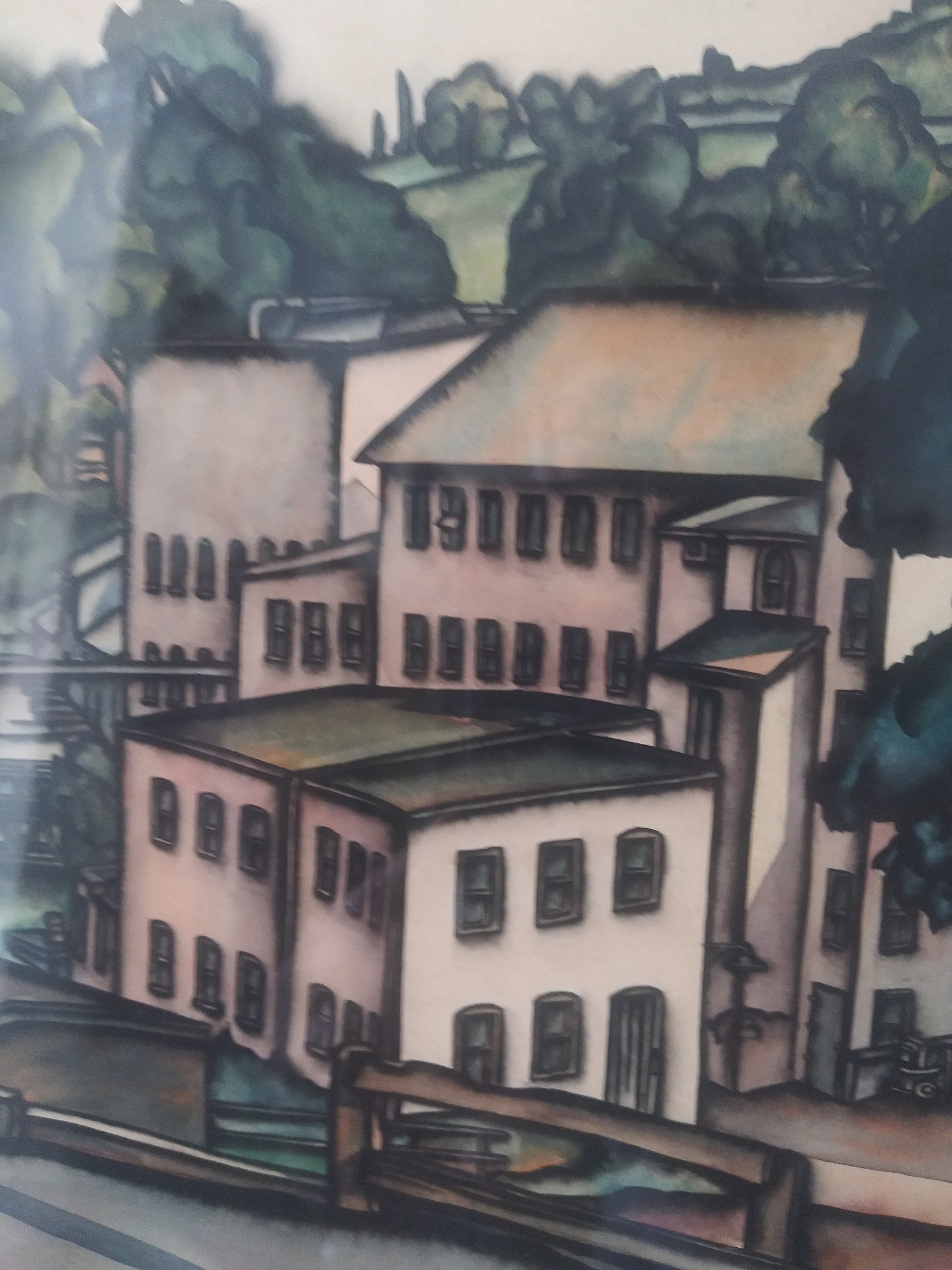 Kent Wool Mills by Marguerite Gaudin - 1935 - Exhibited at The Art Institute