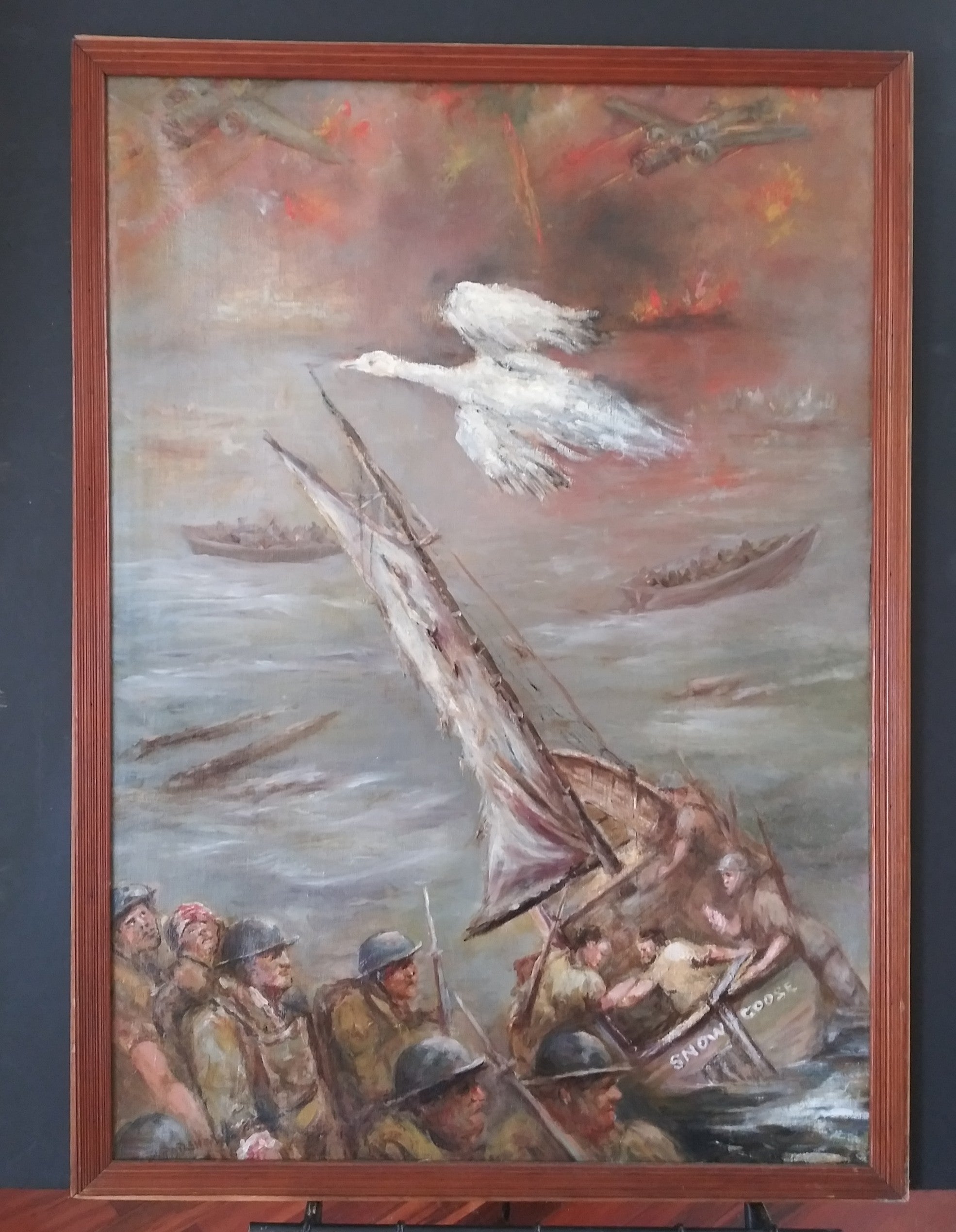 The Snow Goose Oil signed Bradshaw Illustration of story by Paul Gallico