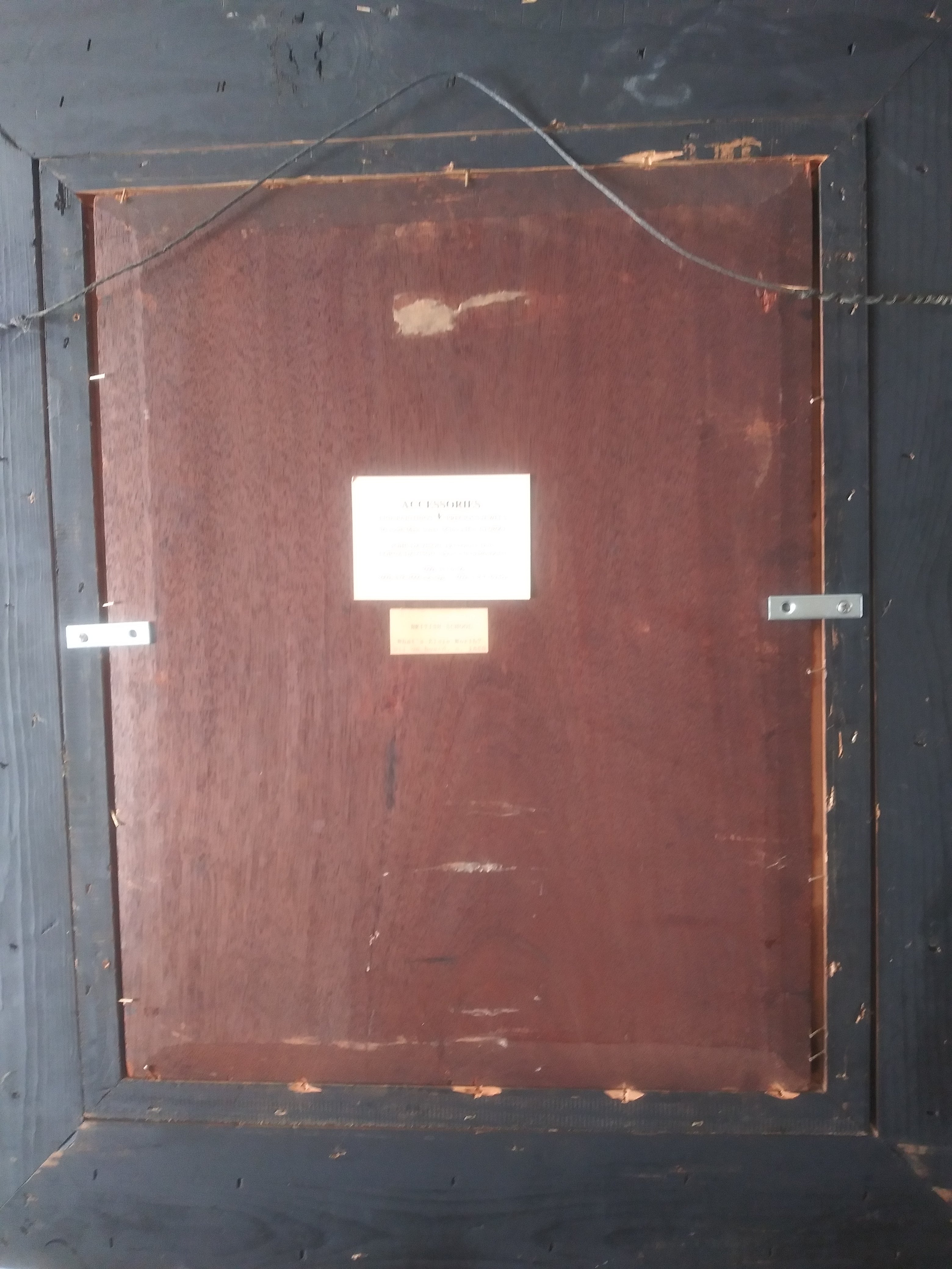 1860s British School Oil on Board Painting "What's Elsie Worth?"