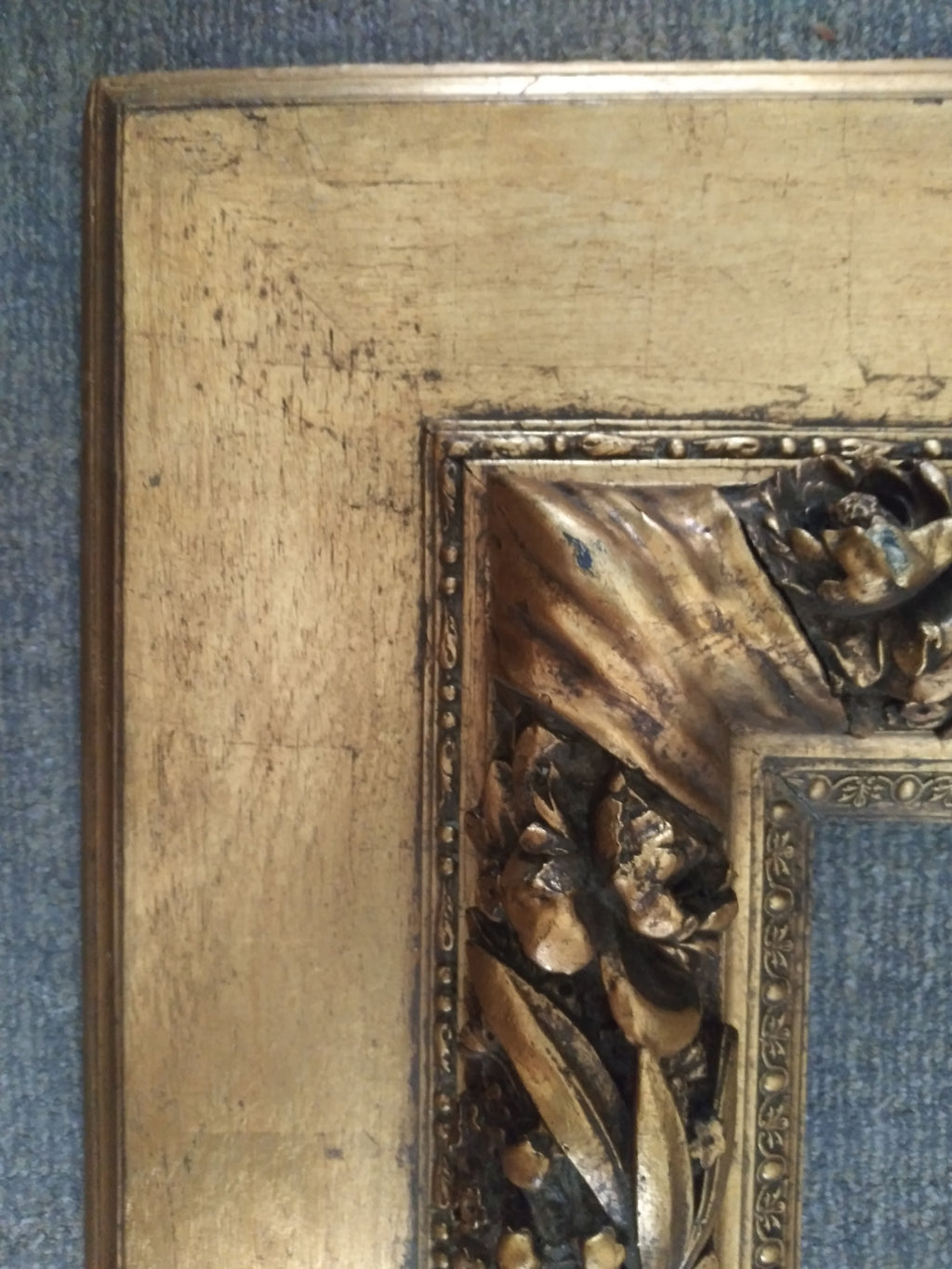 Magnificent Edwardian Era High Relief Gilt Frame