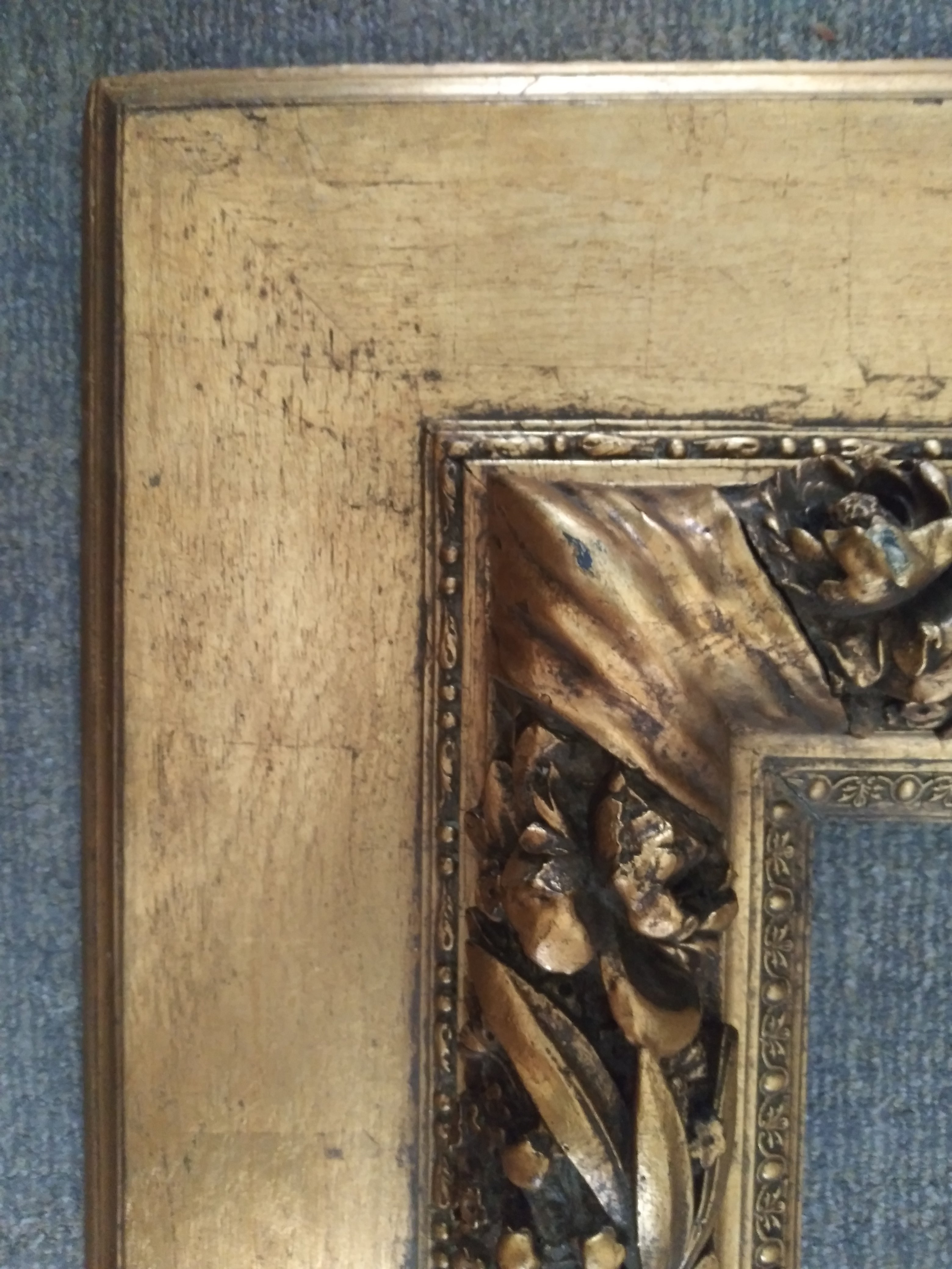 Magnificent Edwardian Era High Relief Gilt Frame