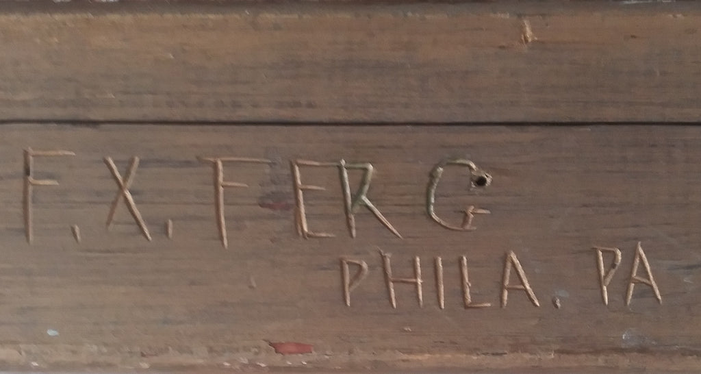 Arts and Crafts Period Frame signed by F. X. Ferg, Philadelphia c. 1920s 35"x43"