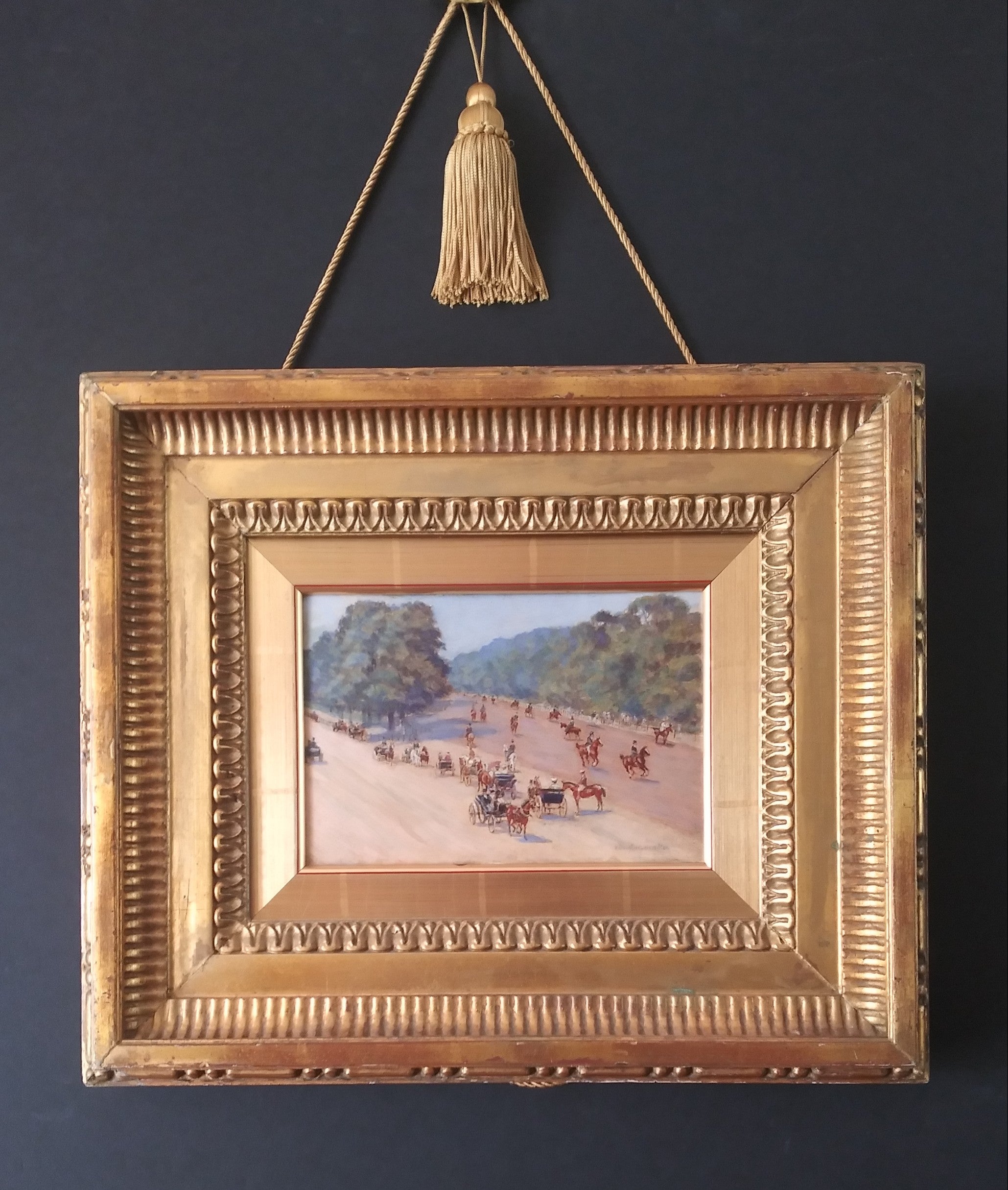 Riders and Strollers in Windsor Great Park, oil c. 1890’s by A. Douglas-Hamilton