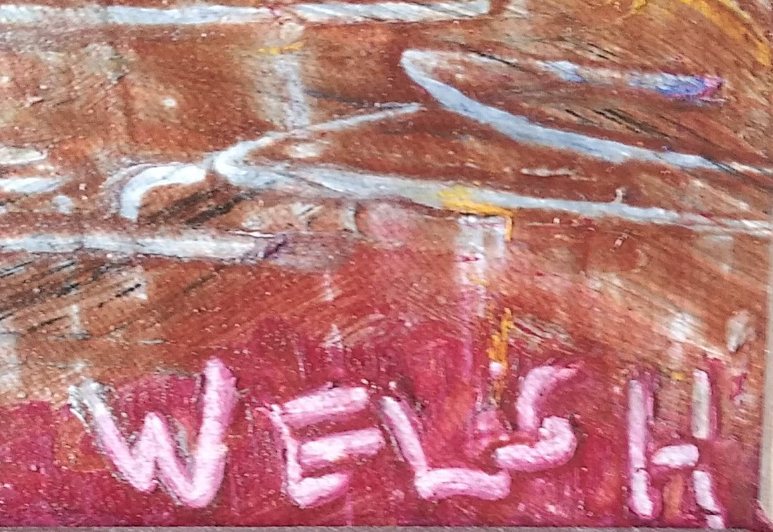 Paul Nickle "Welsh"- The Purse Snatcher - Outsider Art - Folk Art - Oil / Canvas