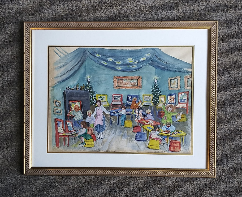 Christmas at the Museum of Modern Art 1950s Children's Art Class by Betty Kathe'