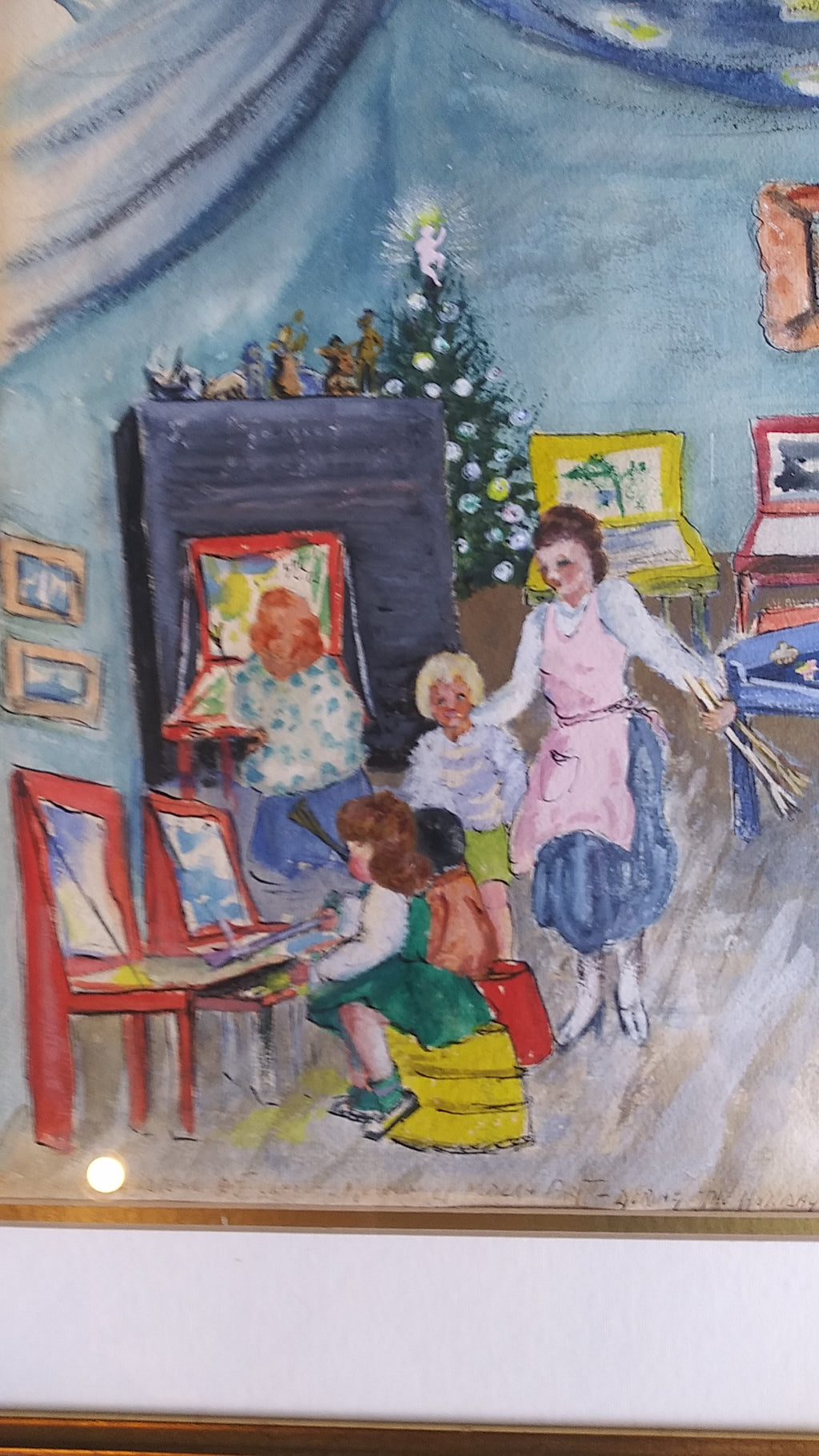 Christmas at the Museum of Modern Art 1950s Children's Art Class by Betty Kathe'