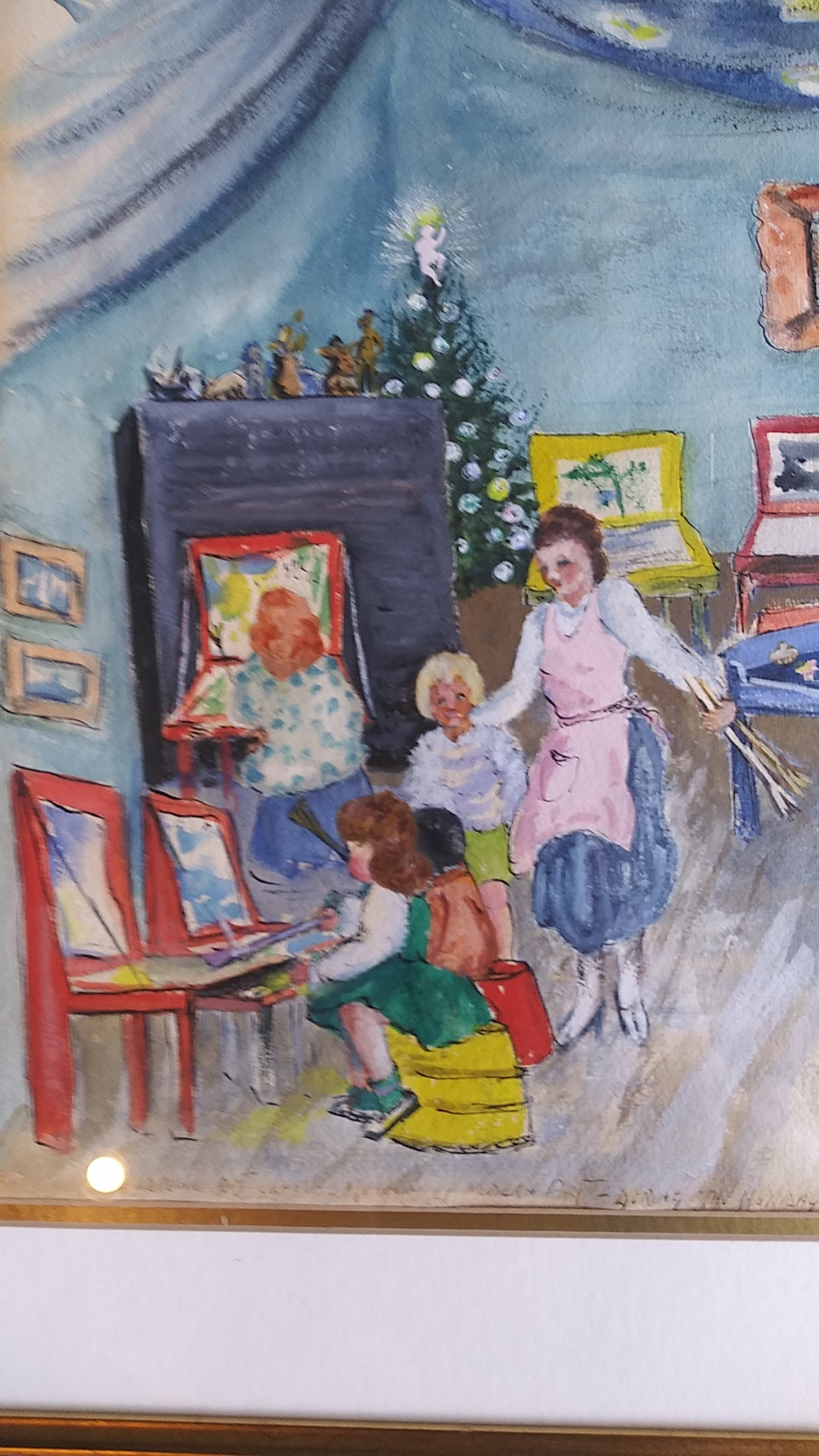 Christmas at the Museum of Modern Art 1950s Children's Art Class by Betty Kathe'
