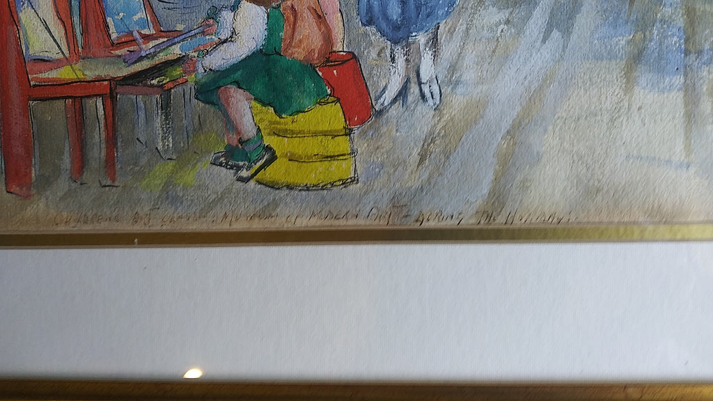 Christmas at the Museum of Modern Art 1950s Children's Art Class by Betty Kathe'