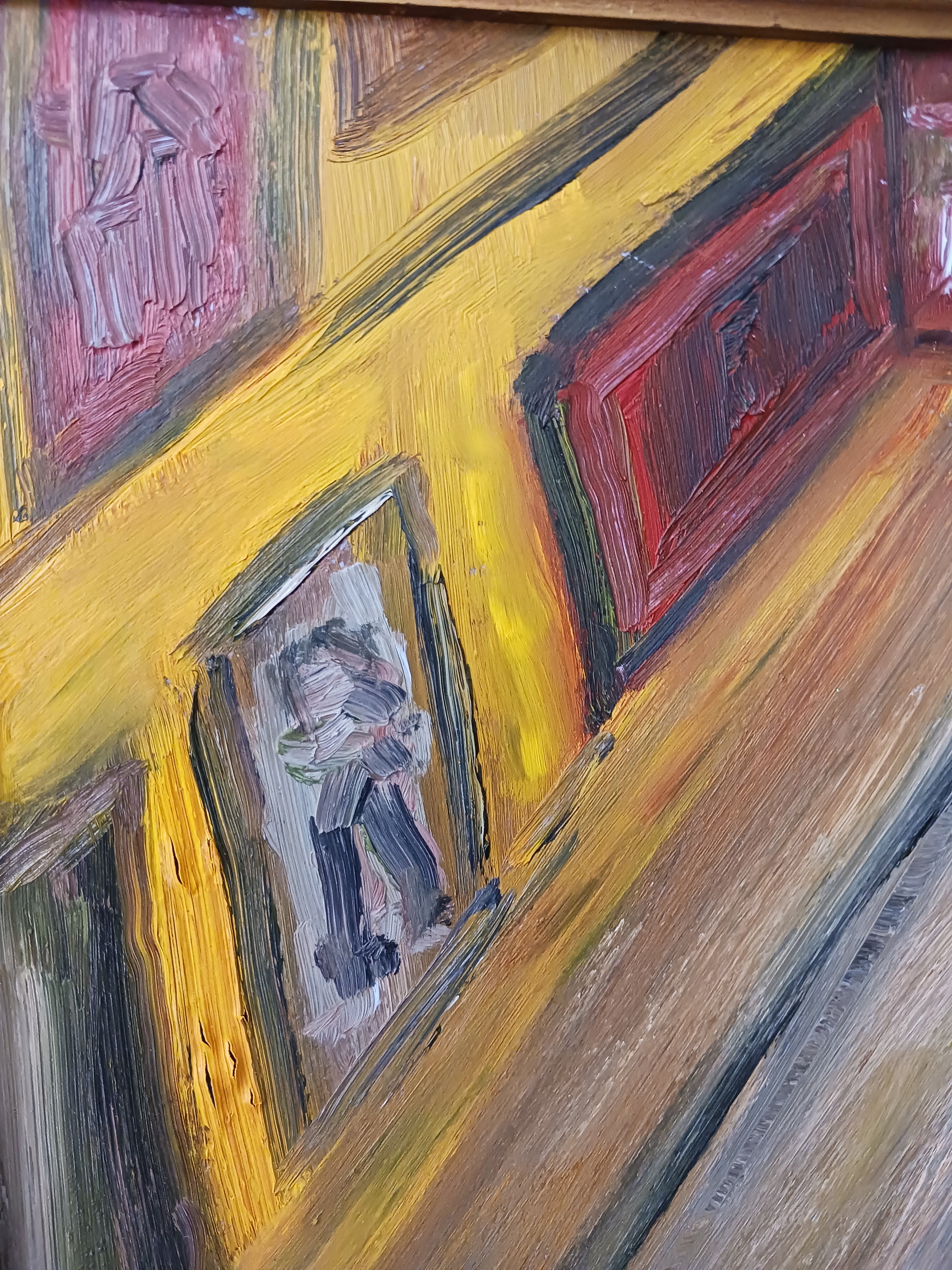 Paul Nickle "Welsh"- Museum Interior or Warped Frame- Outsider Art - Folk Art