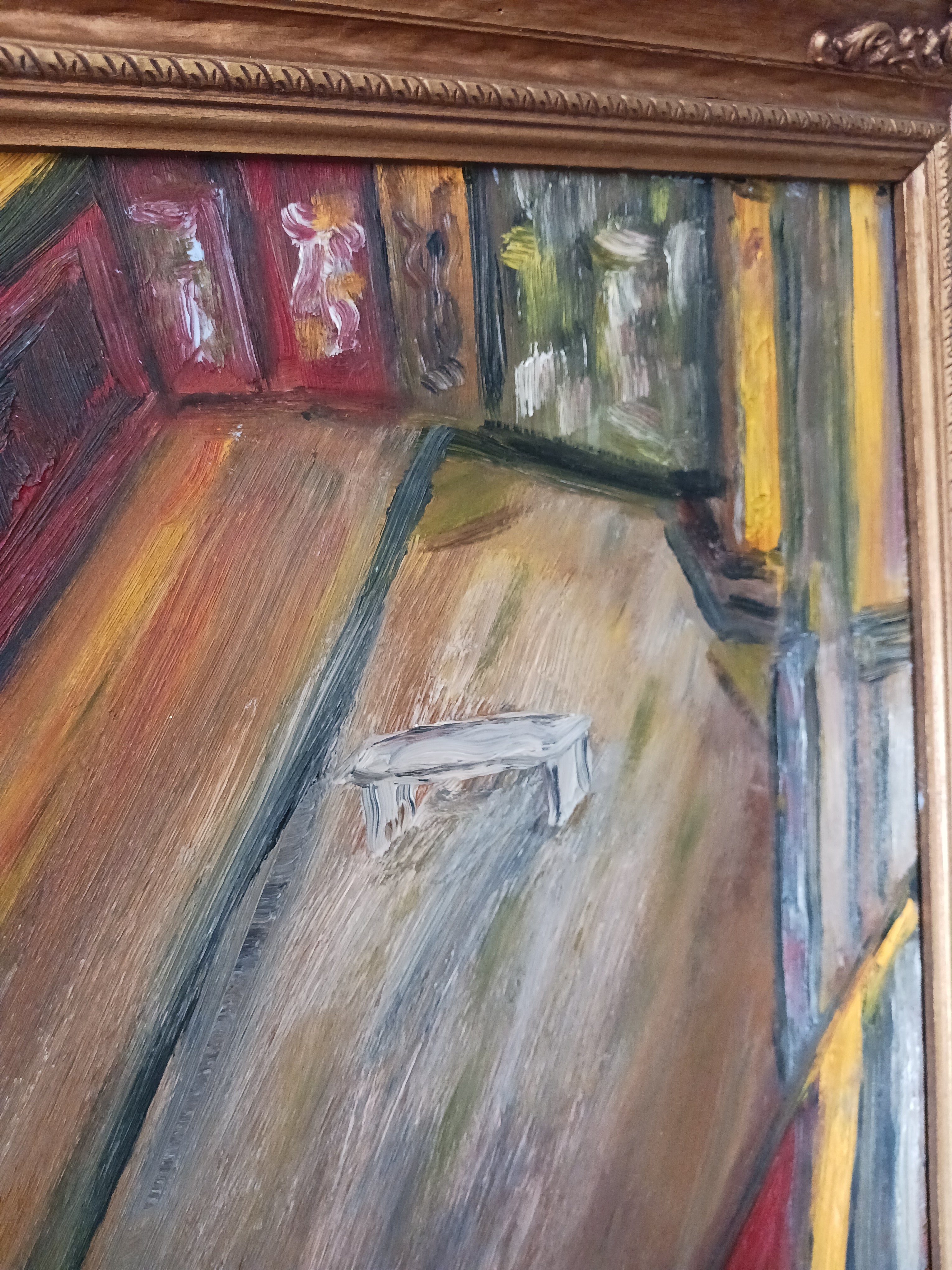 Paul Nickle "Welsh"- Museum Interior or Warped Frame- Outsider Art - Folk Art
