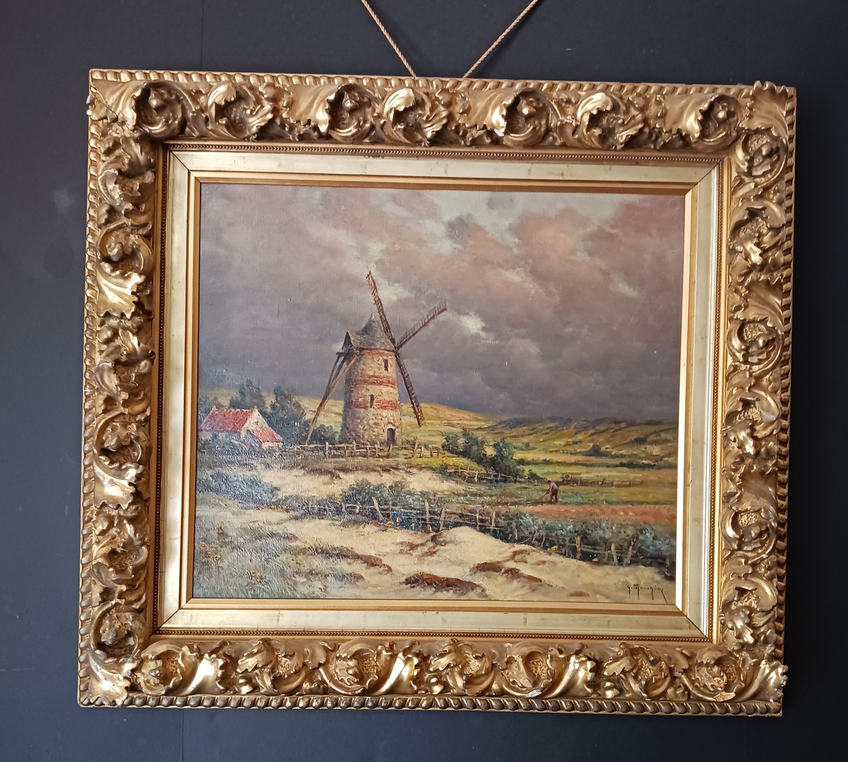 Late 19th Century Dutch Landscape by Georges Philibert Charles Maroniez