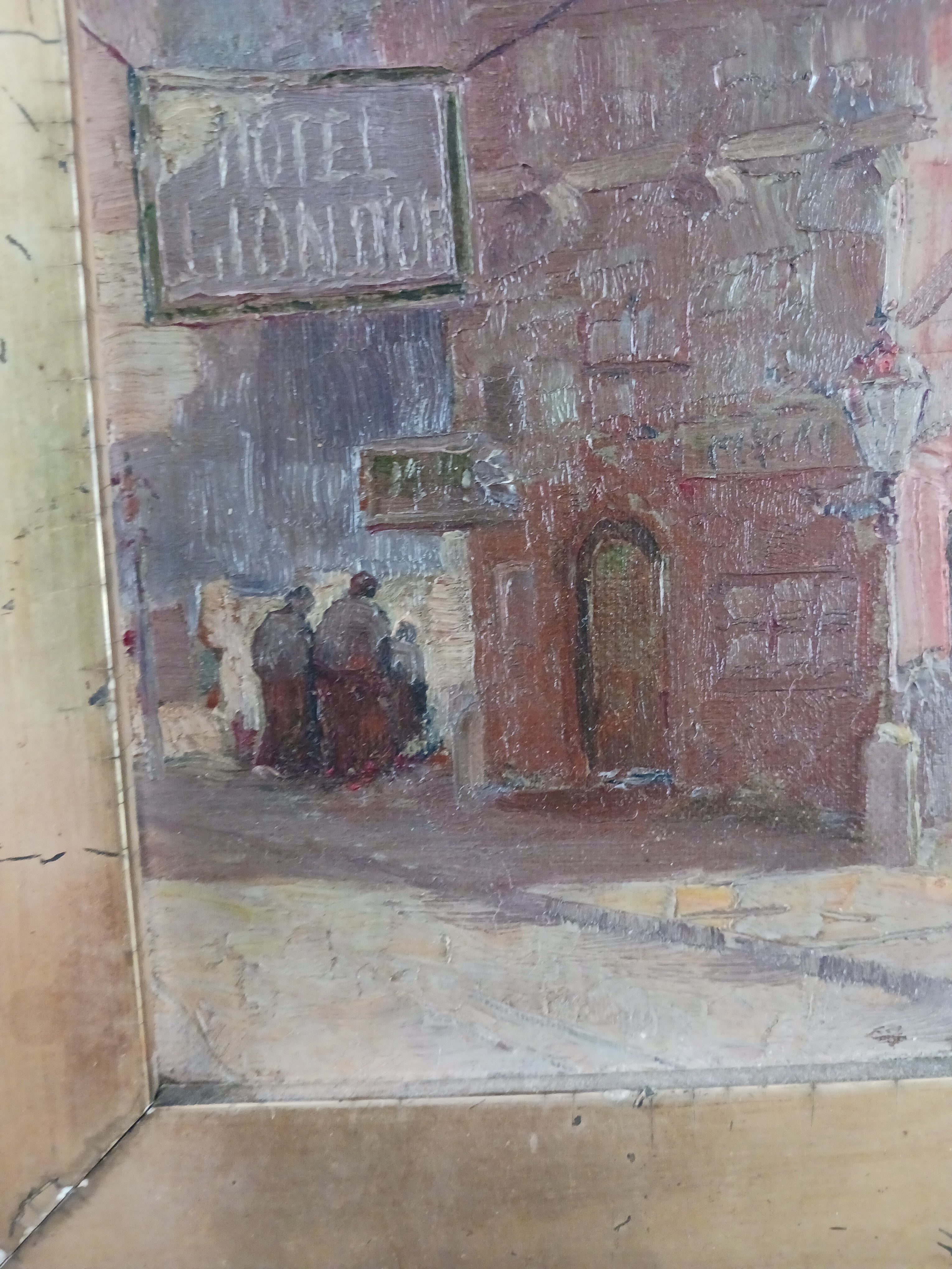 John La Farge Hotel Lion d'Or Oil on Canvas