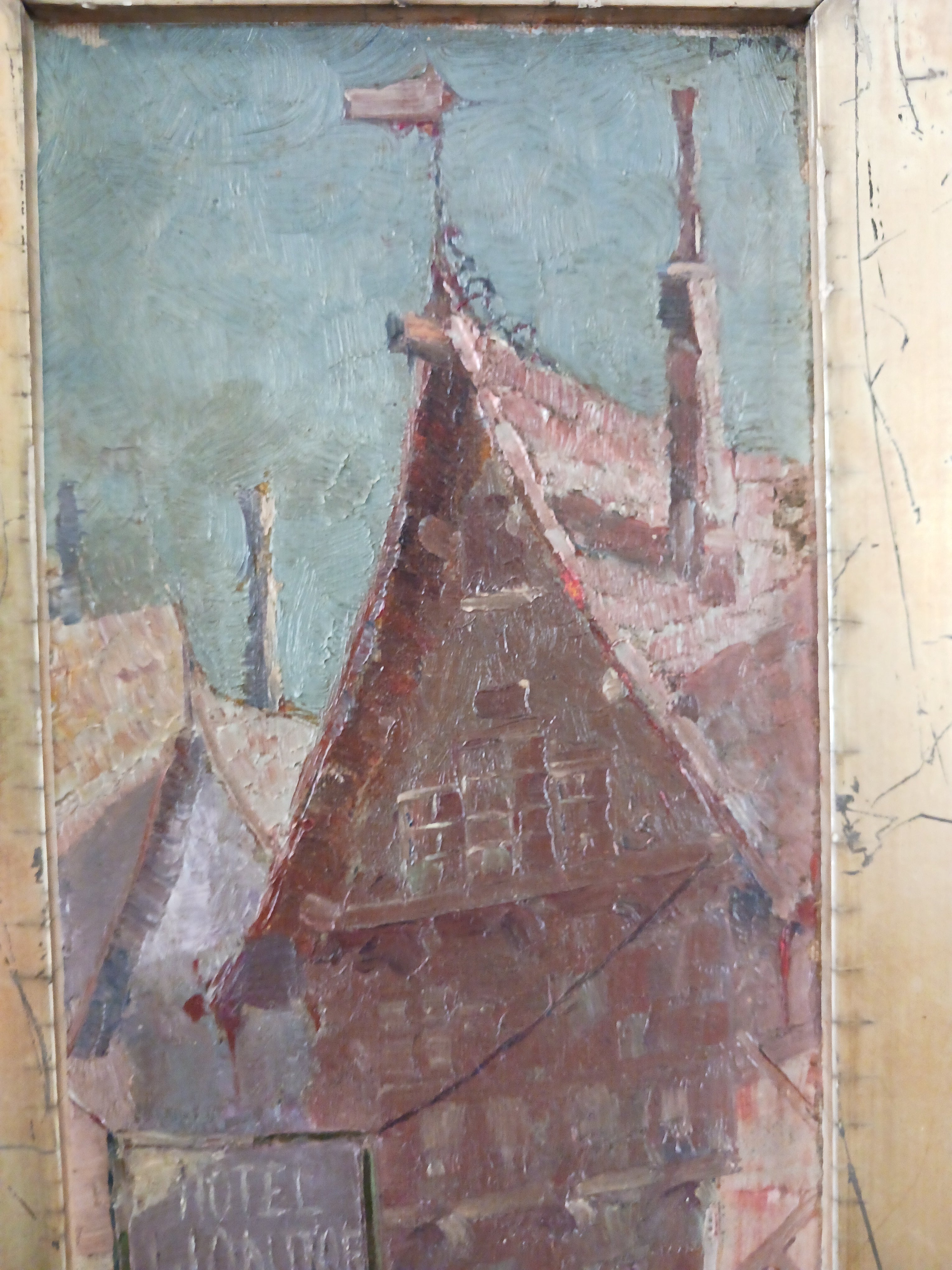 John La Farge Hotel Lion d'Or Oil on Canvas