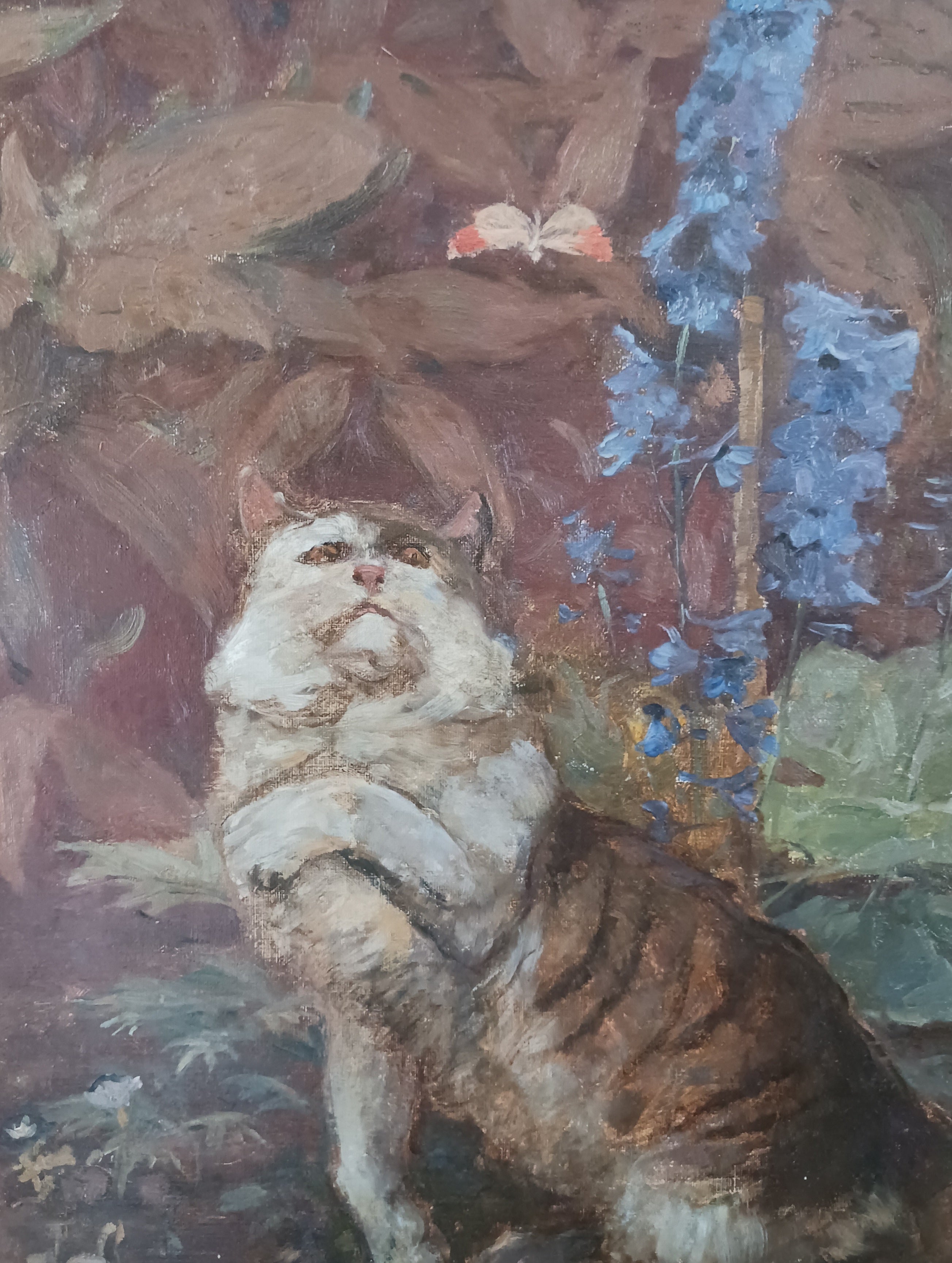 "An Uninvited Guest" by Arthur Tomson listed British artist c. 1890