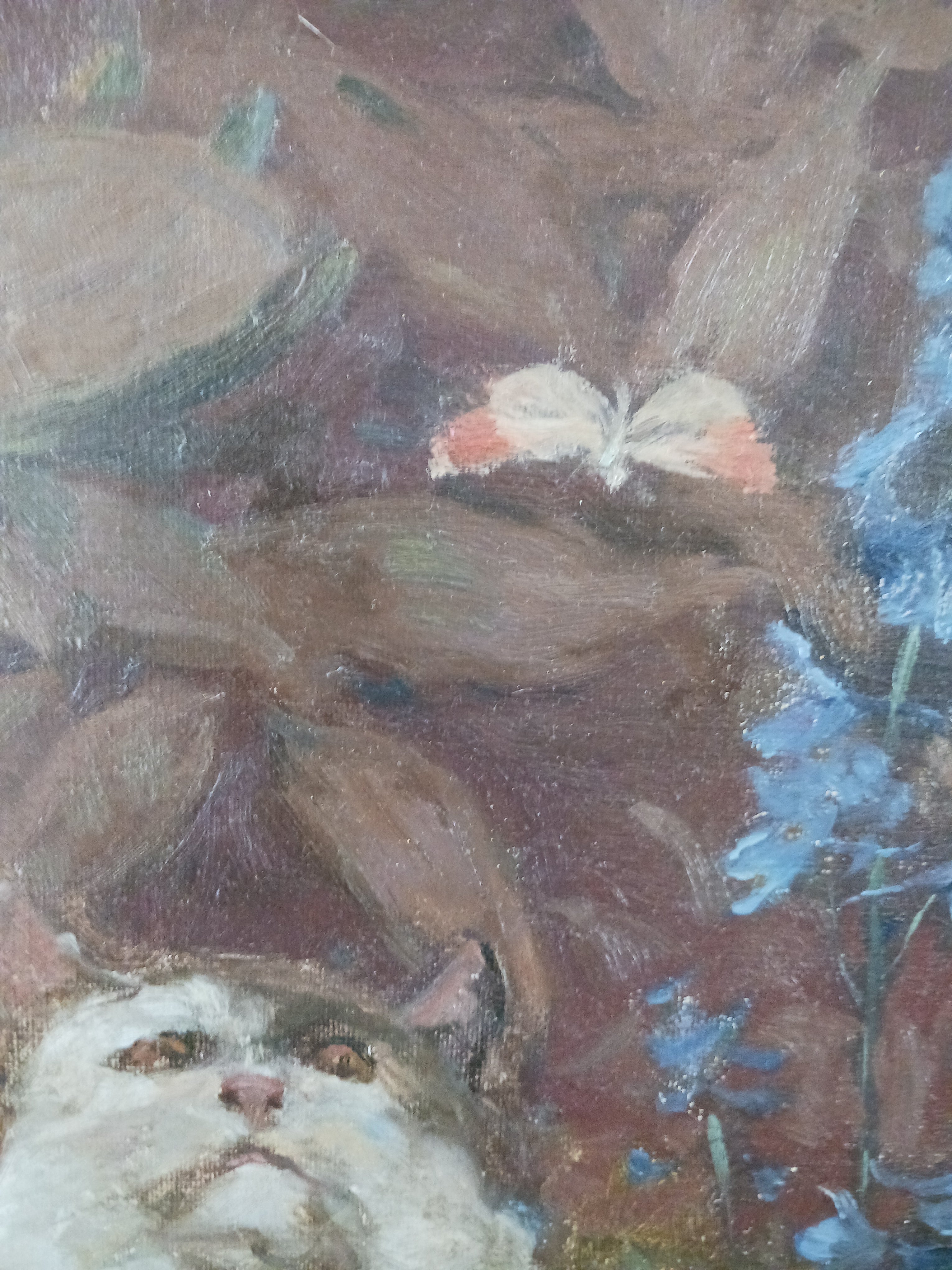 "An Uninvited Guest" by Arthur Tomson listed British artist c. 1890