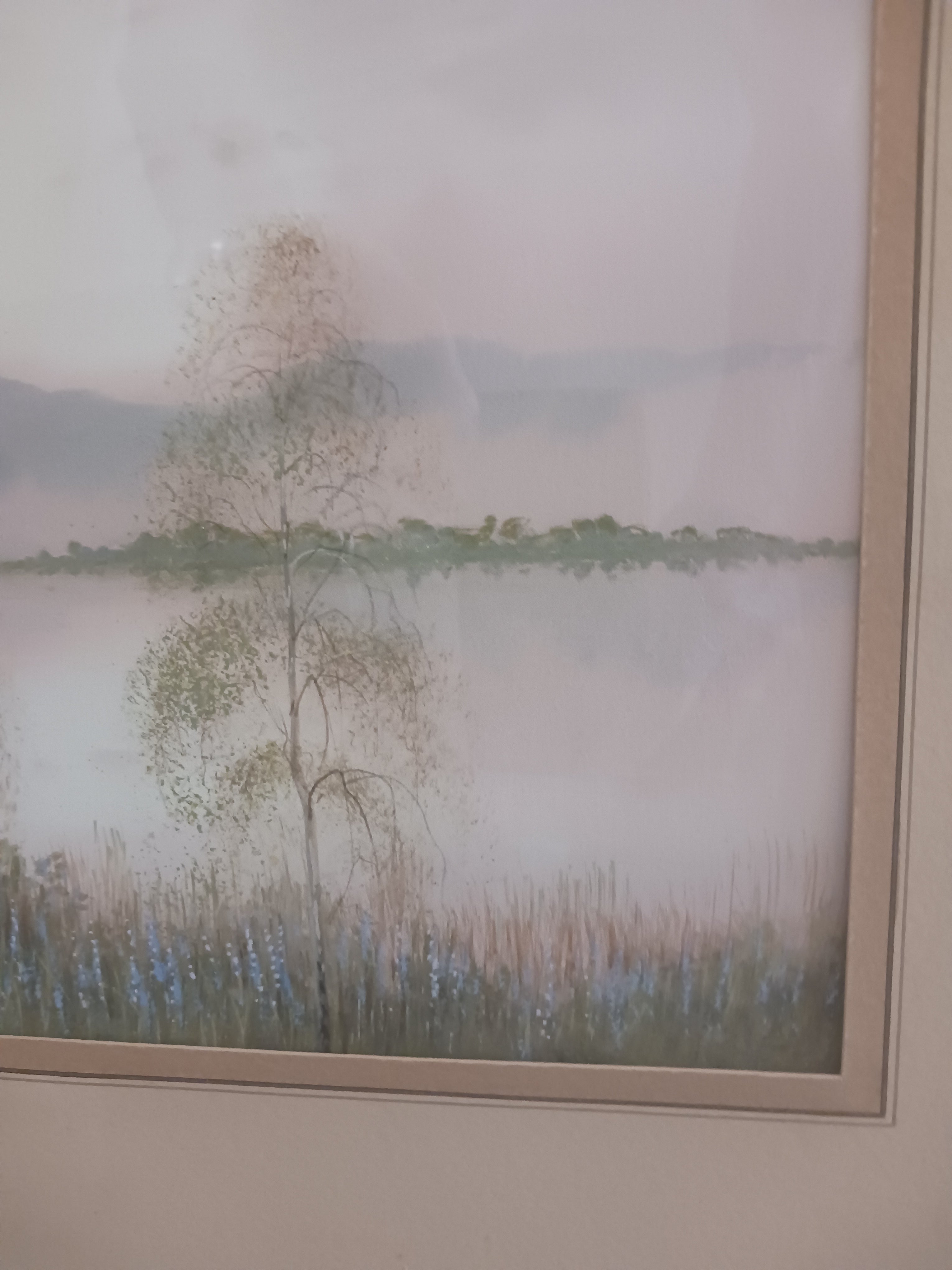 Evening Glow Watercolor by Scottish Artist John MacBane 1940s Listed Artist