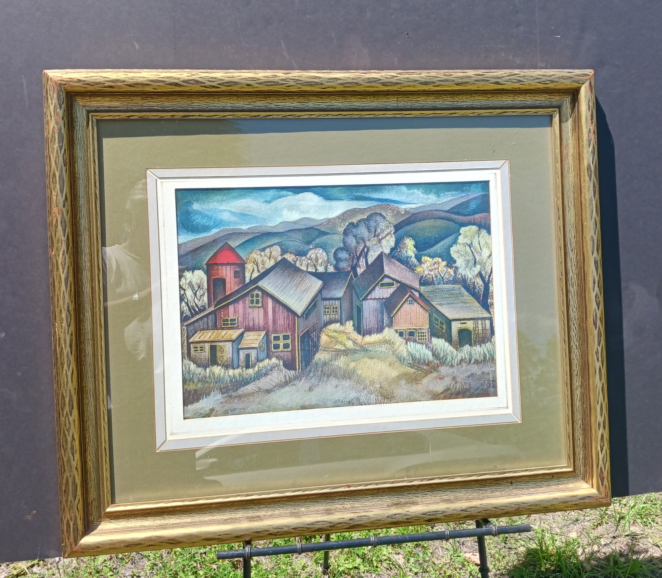 The Abandoned Farm - Watercolor by Morris J. Kallem 1930s Listed Artist