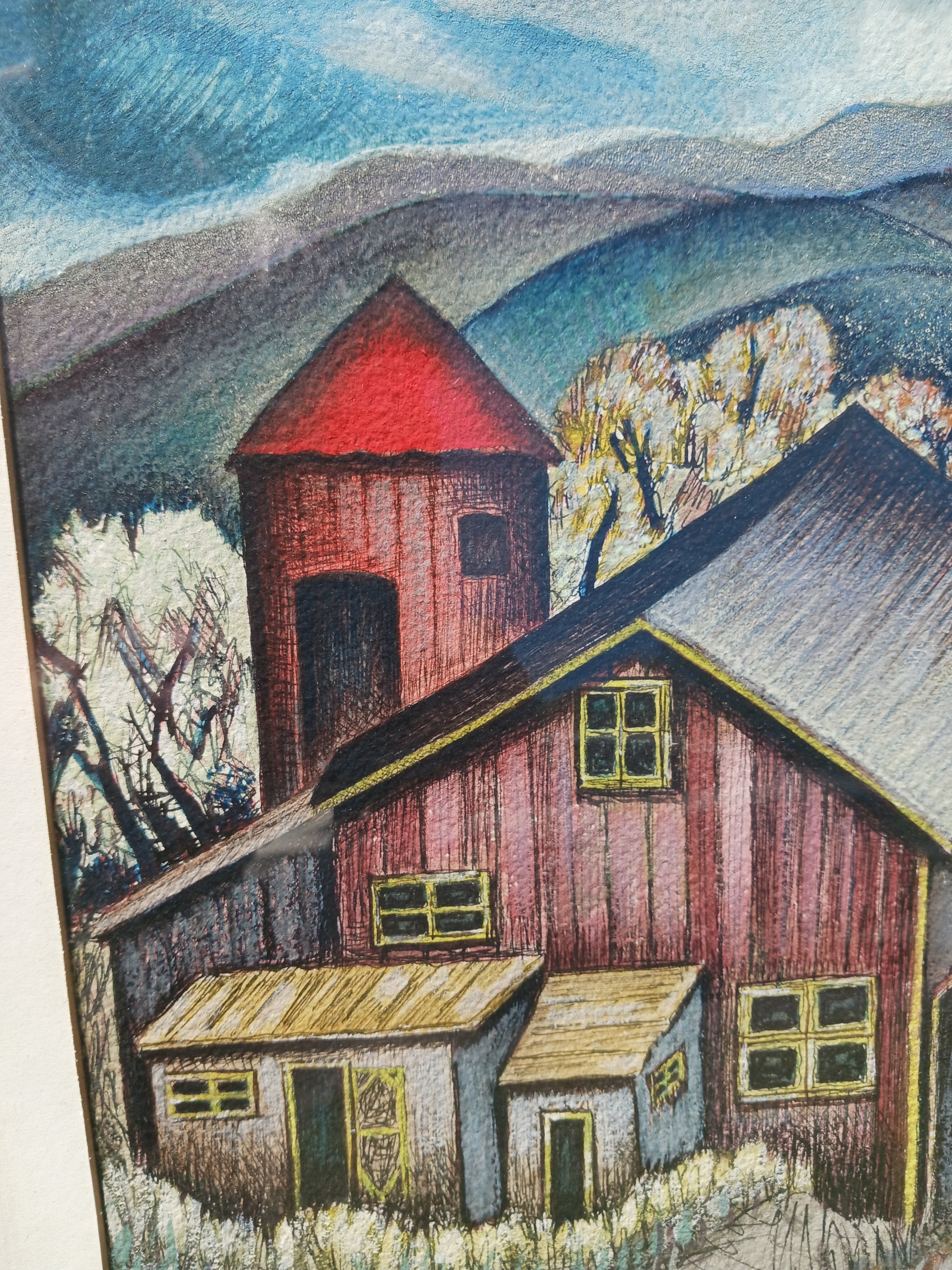 The Abandoned Farm - Watercolor by Morris J. Kallem 1930s Listed Artist