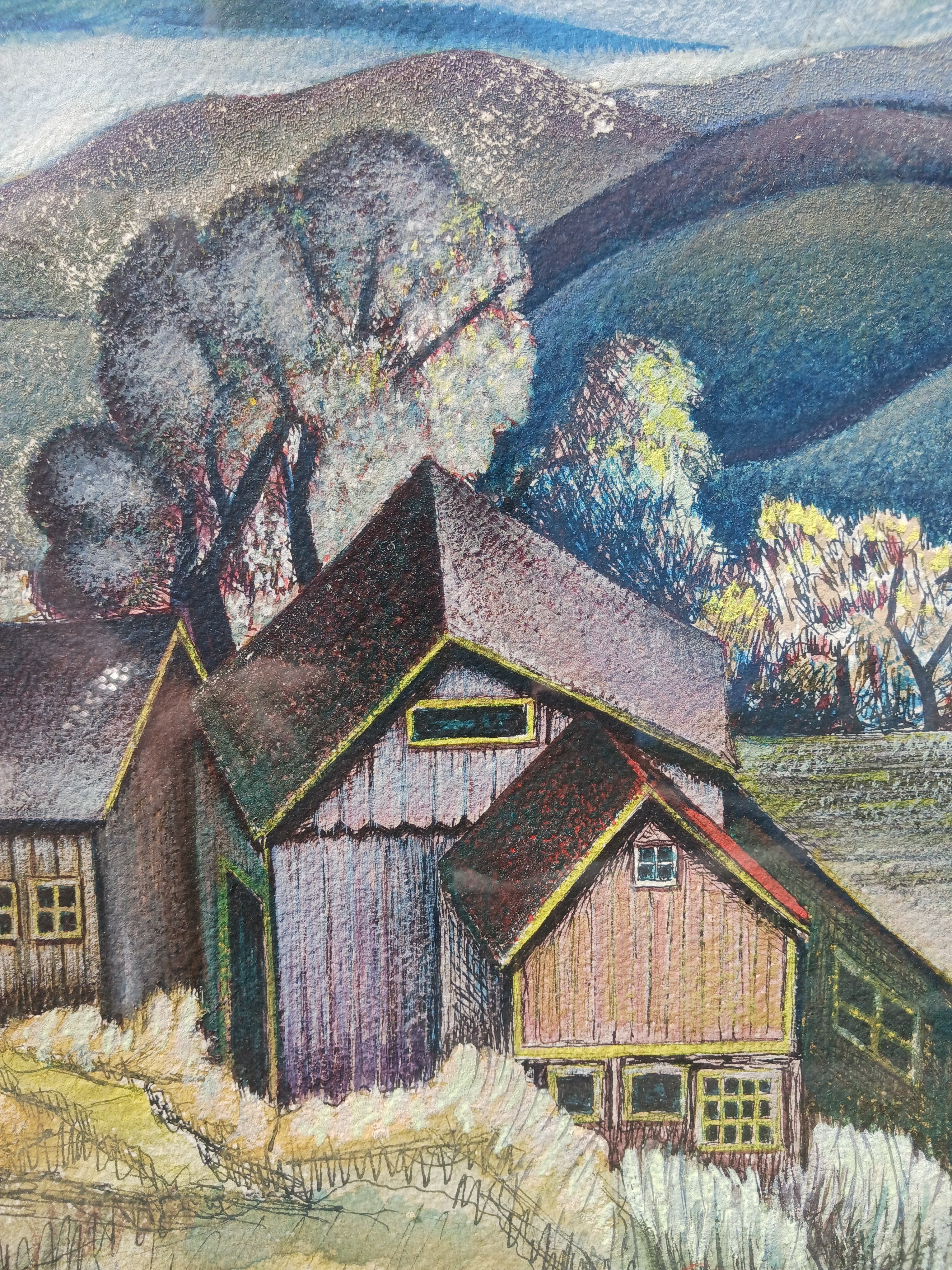The Abandoned Farm - Watercolor by Morris J. Kallem 1930s Listed Artist