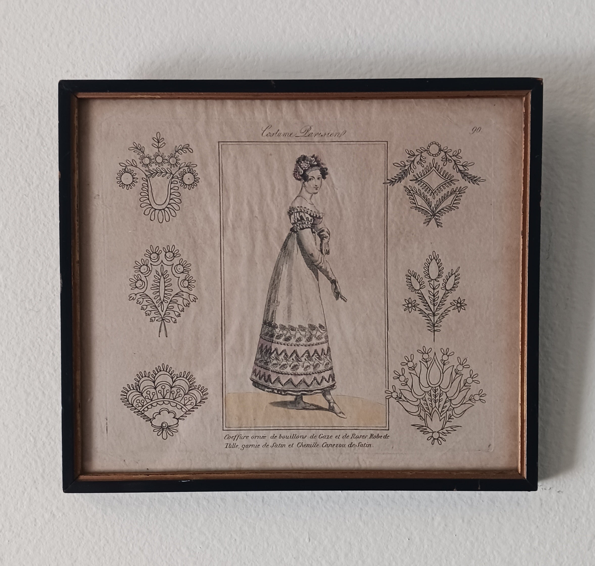 Original Regency Fashion Engraving "Costume Parisiene" circa 1810