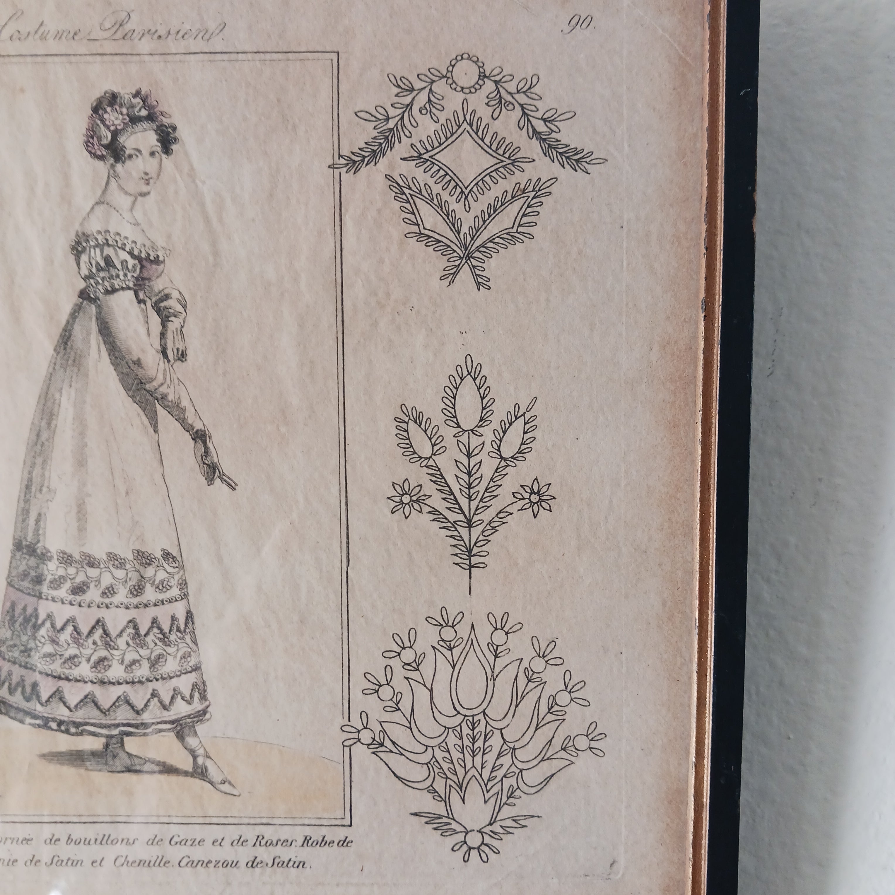 Original Regency Fashion Engraving "Costume Parisiene" circa 1810
