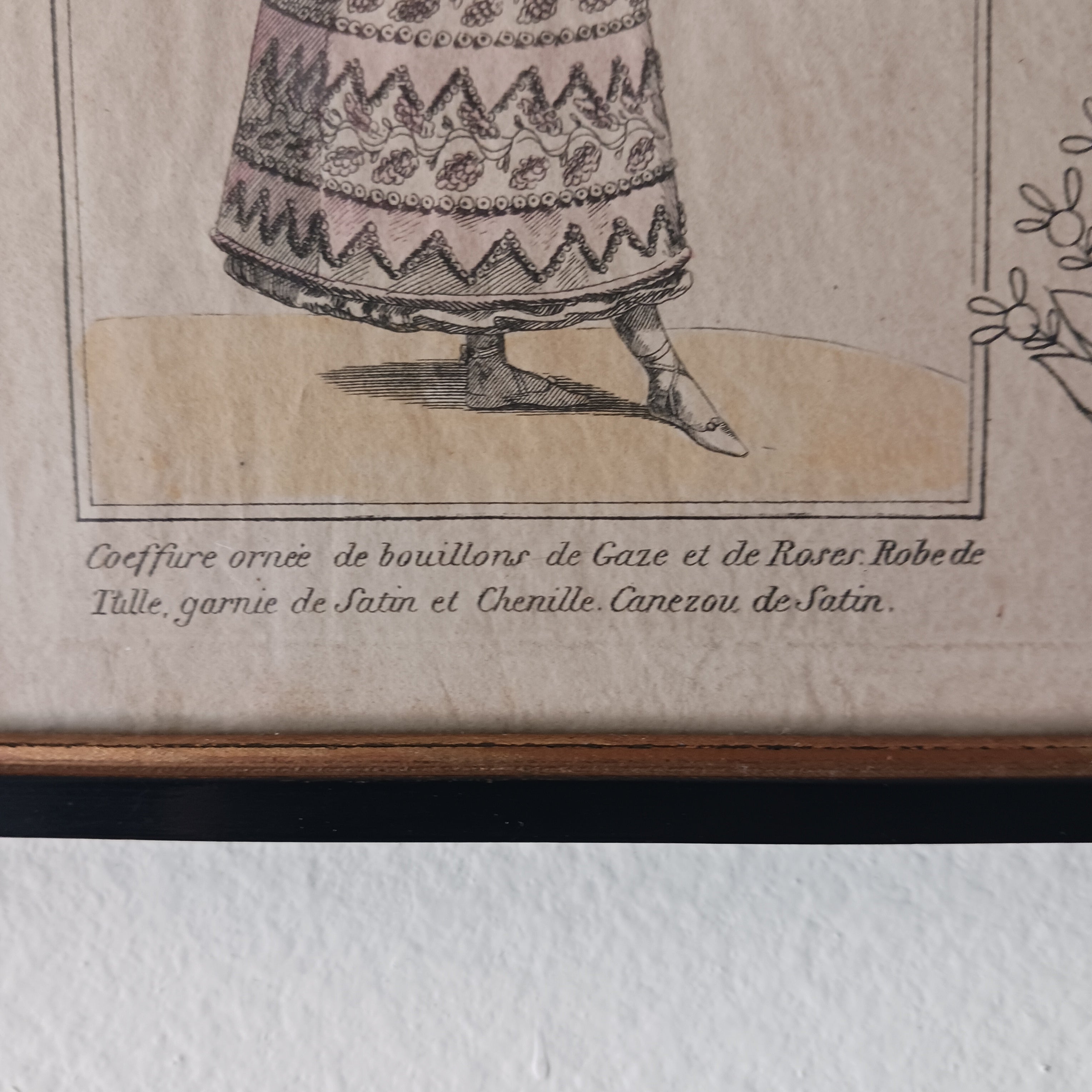 Original Regency Fashion Engraving "Costume Parisiene" circa 1810
