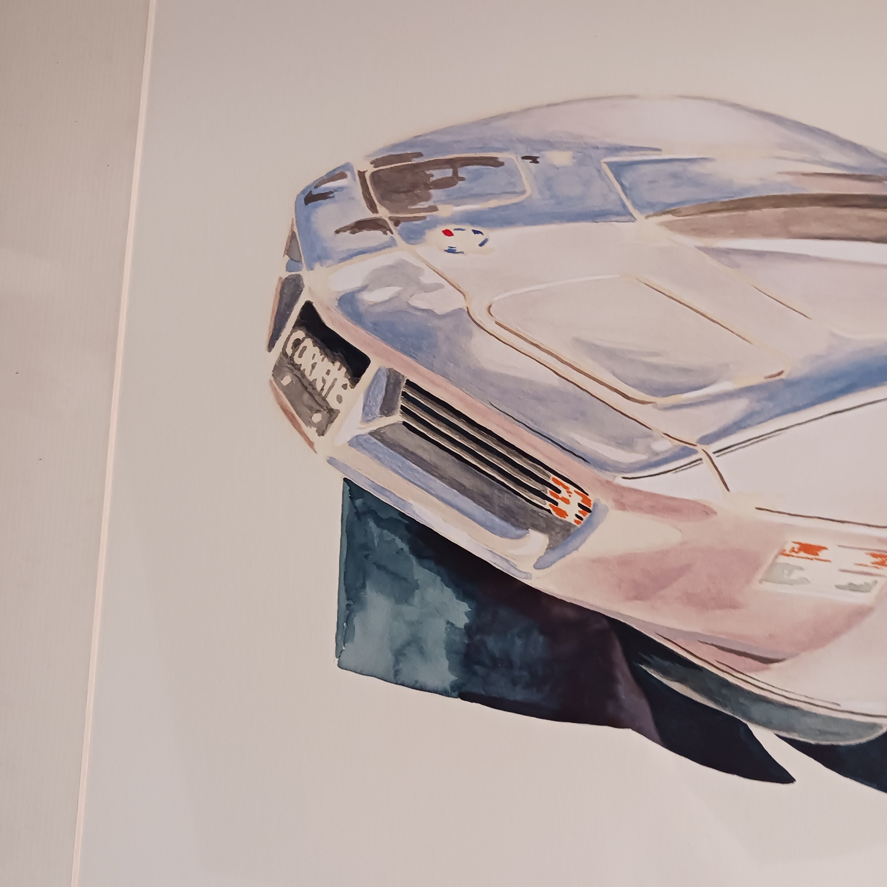 1982 Corvette - Watercolor on paper by David Shankweiler