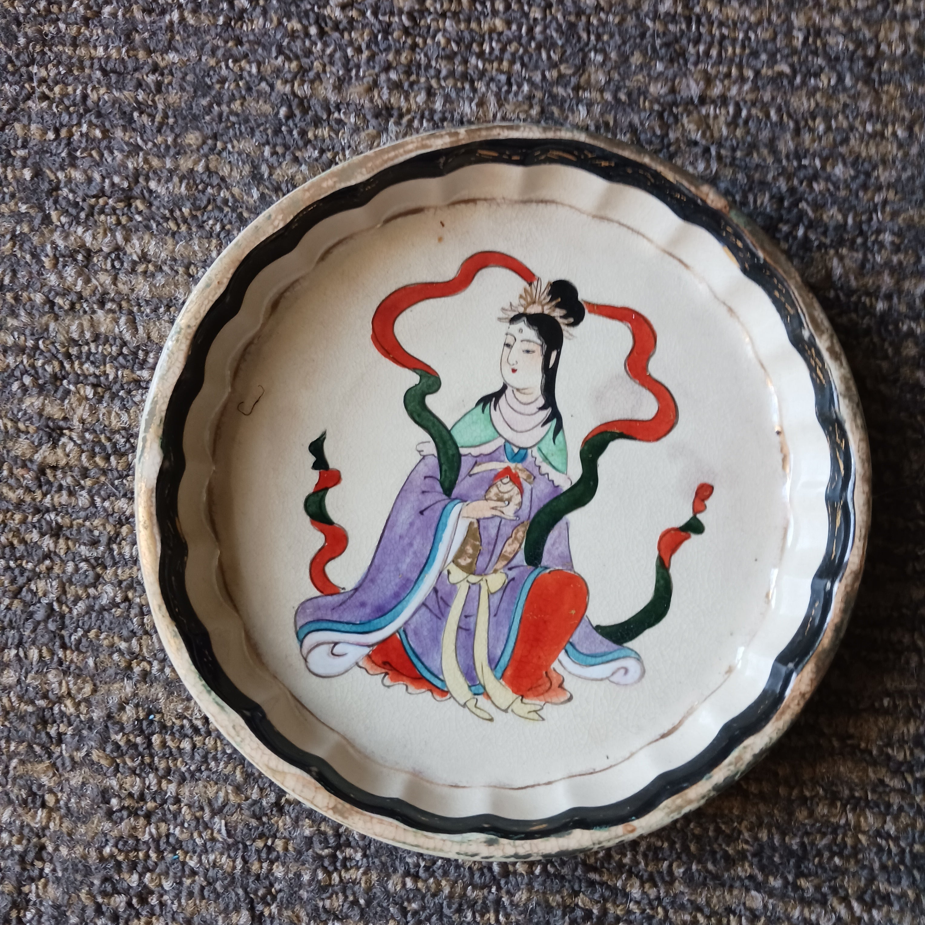 1940s Japanese Immortals Relish or Condiment Tray