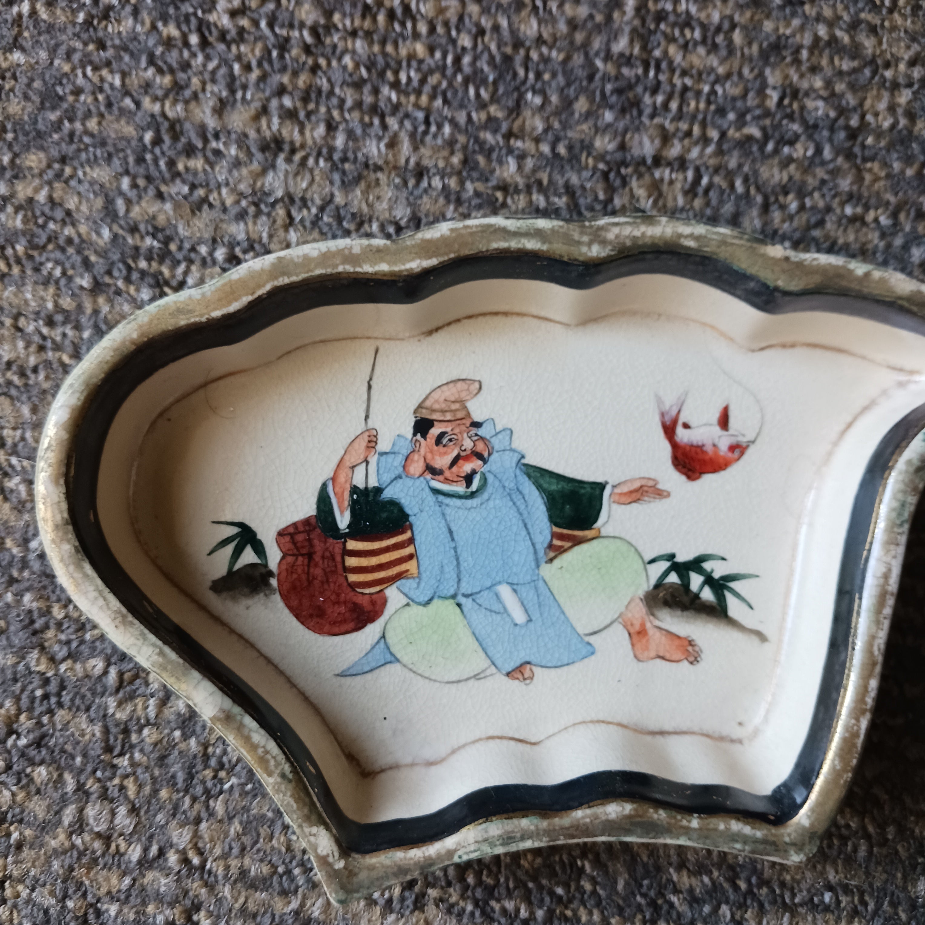 1940s Japanese Immortals Relish or Condiment Tray
