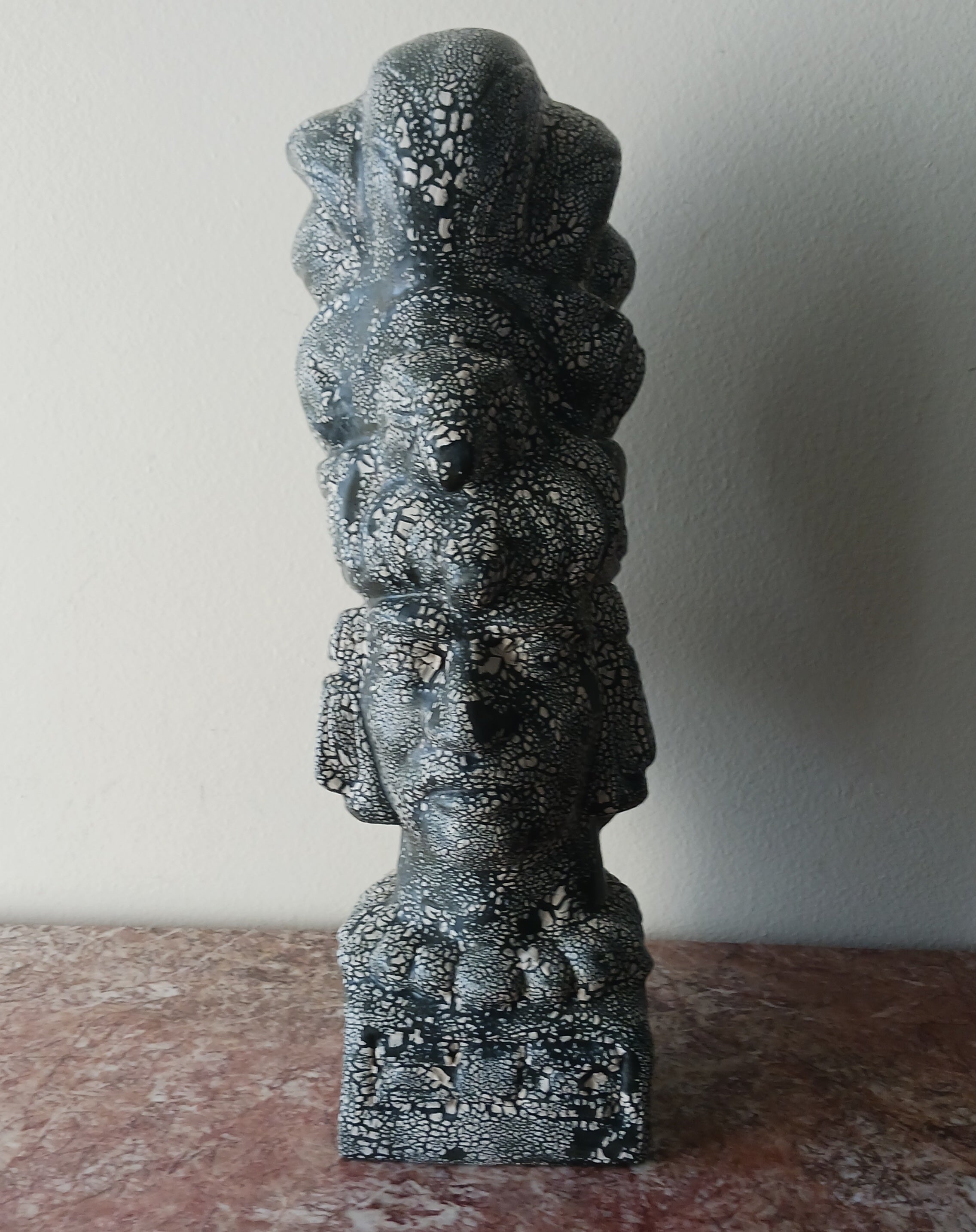 Vintage Ceramic Sculpture of an Ancient Hawaiian Warrior Chief