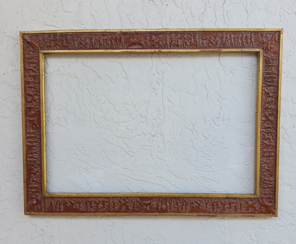 Babylonian Frieze Picture Frame 36 x 24 Gilgamesh Slaying The Bull of Heaven