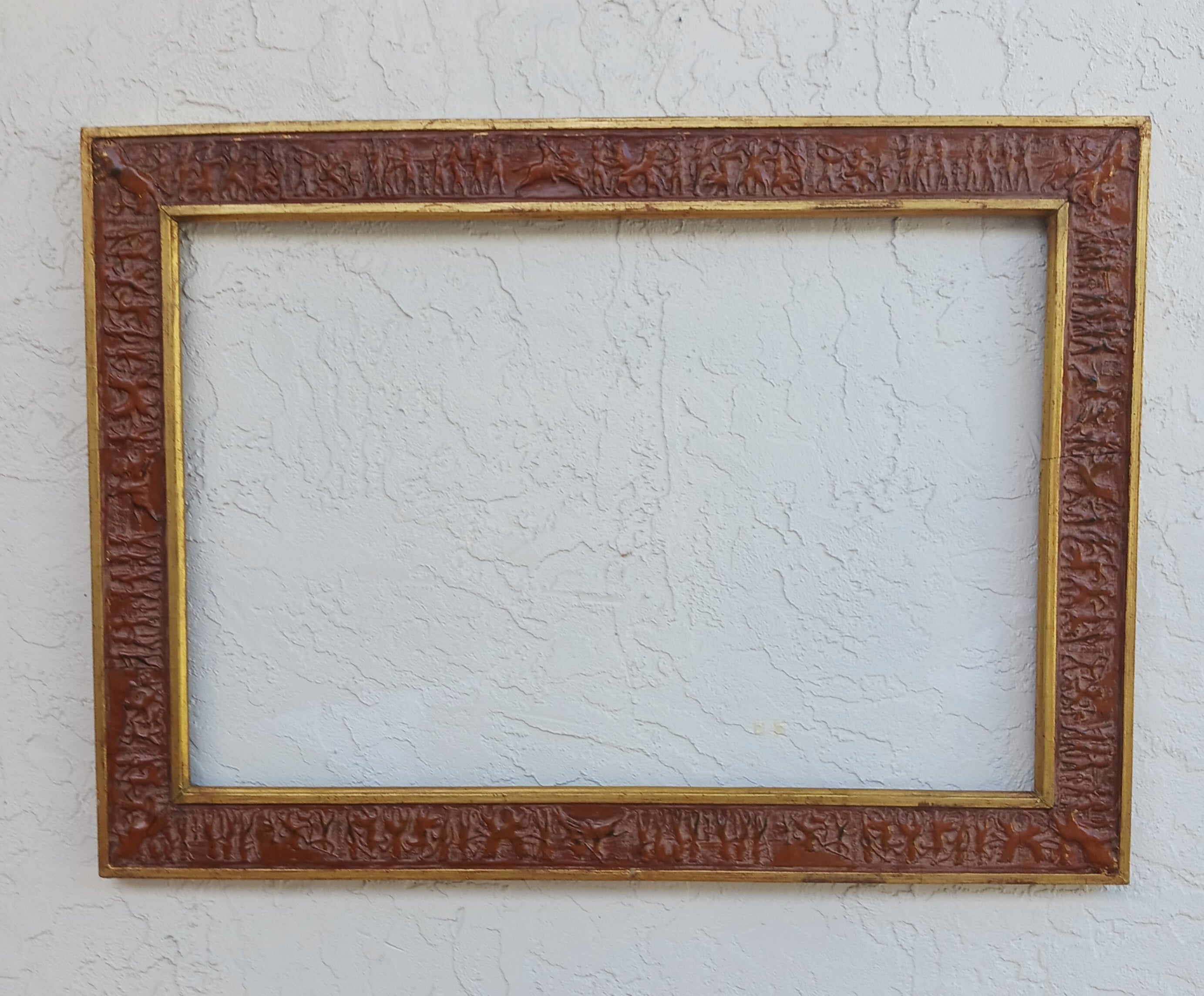 Babylonian Frieze Picture Frame 36 x 24 Gilgamesh Slaying The Bull of Heaven