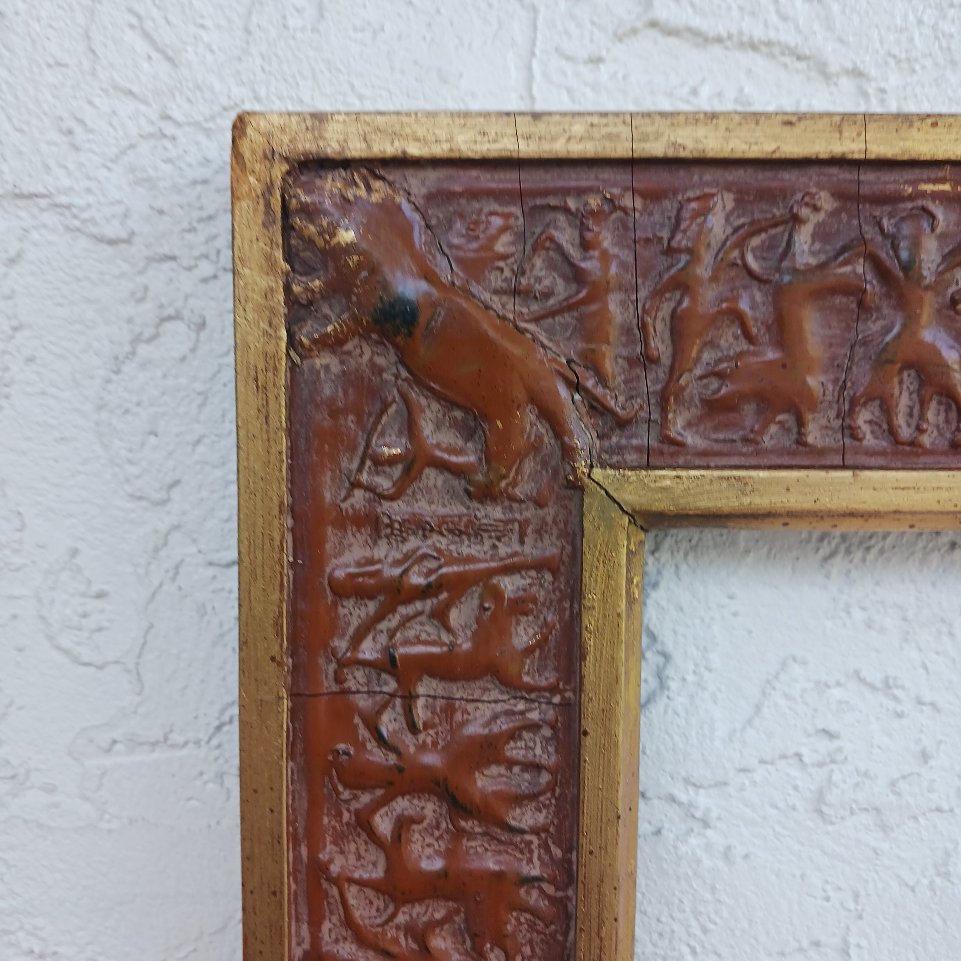 Babylonian Frieze Picture Frame 36 x 24 Gilgamesh Slaying The Bull of Heaven