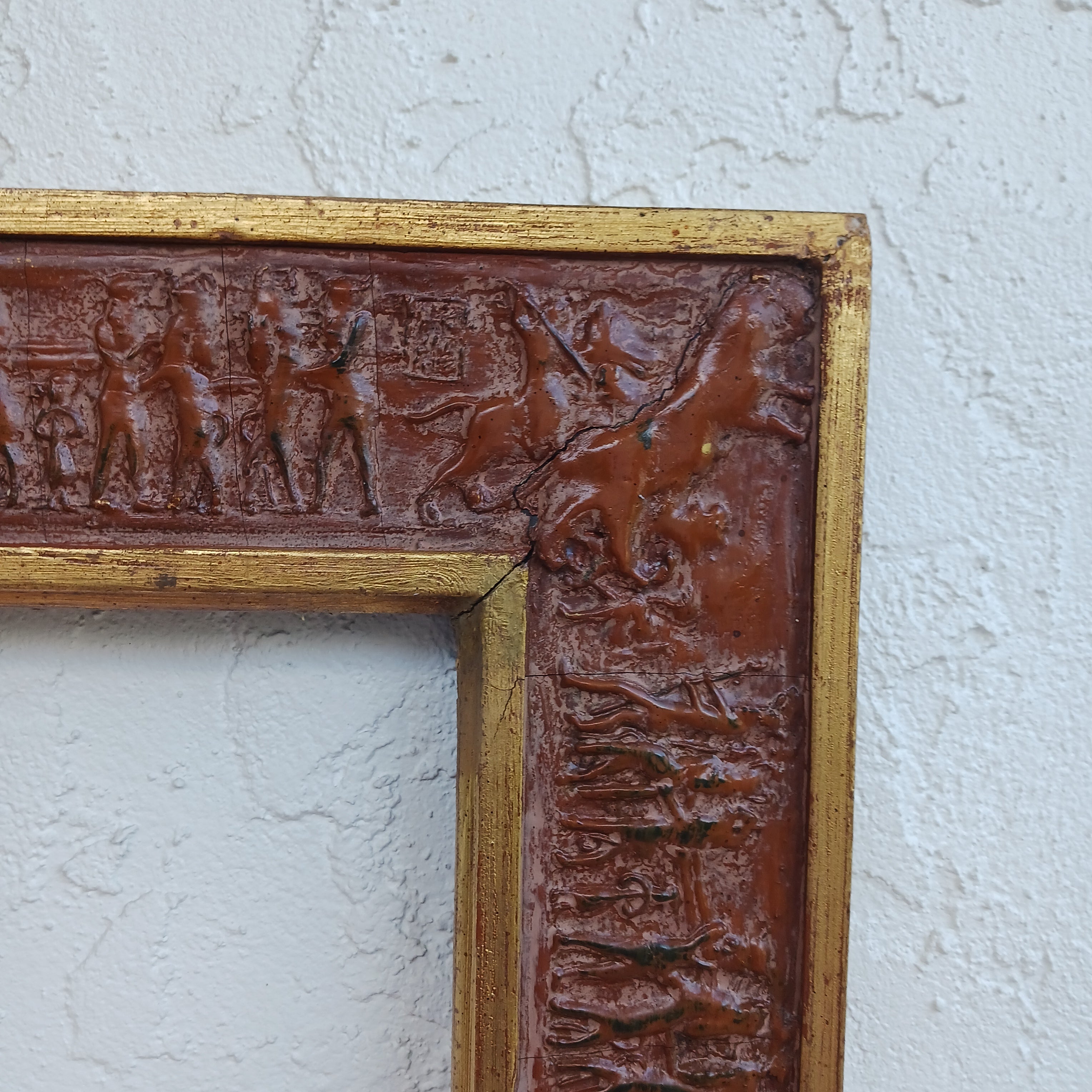 Babylonian Frieze Picture Frame 36 x 24 Gilgamesh Slaying The Bull of Heaven