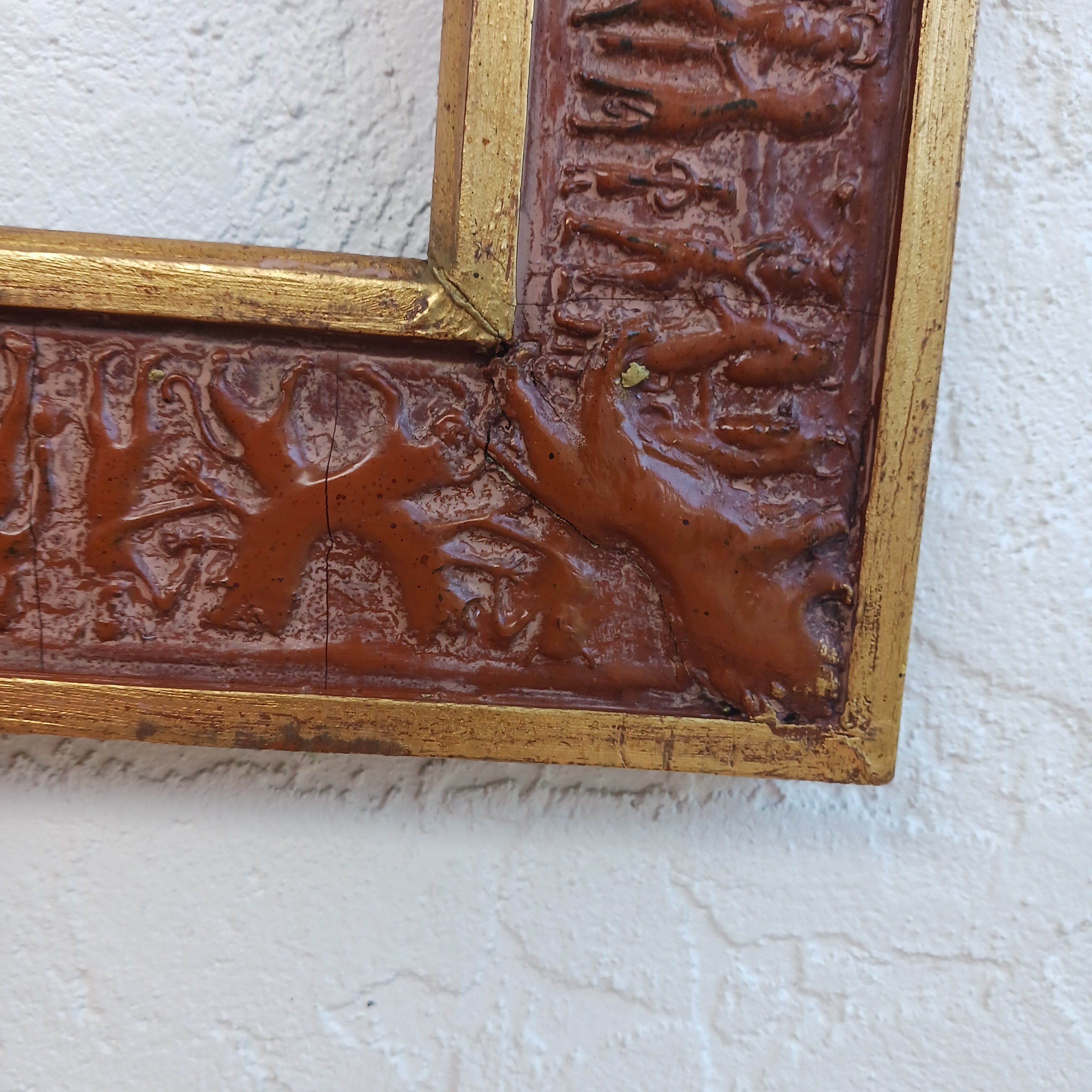 Babylonian Frieze Picture Frame 36 x 24 Gilgamesh Slaying The Bull of Heaven