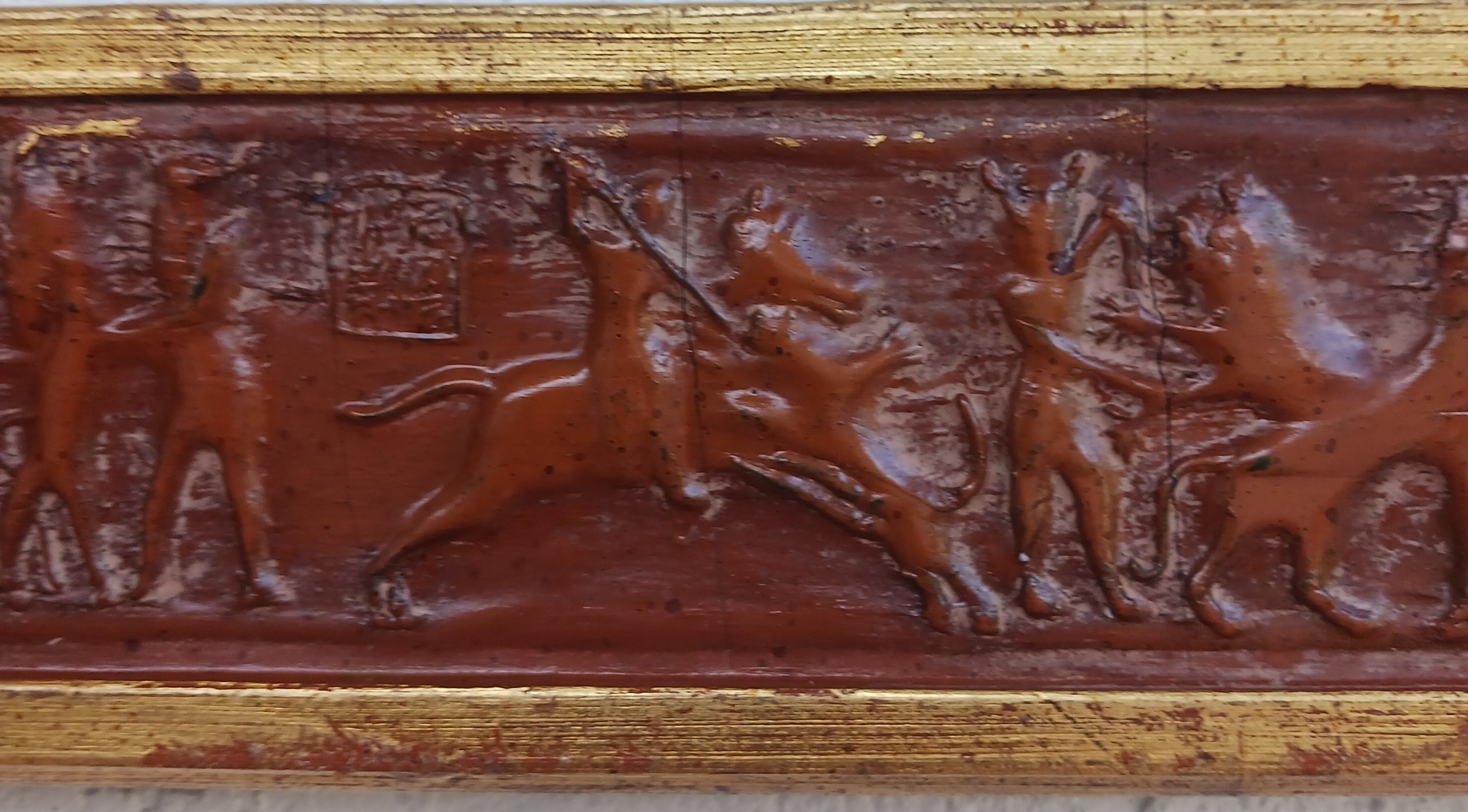 Babylonian Frieze Picture Frame 36 x 24 Gilgamesh Slaying The Bull of Heaven