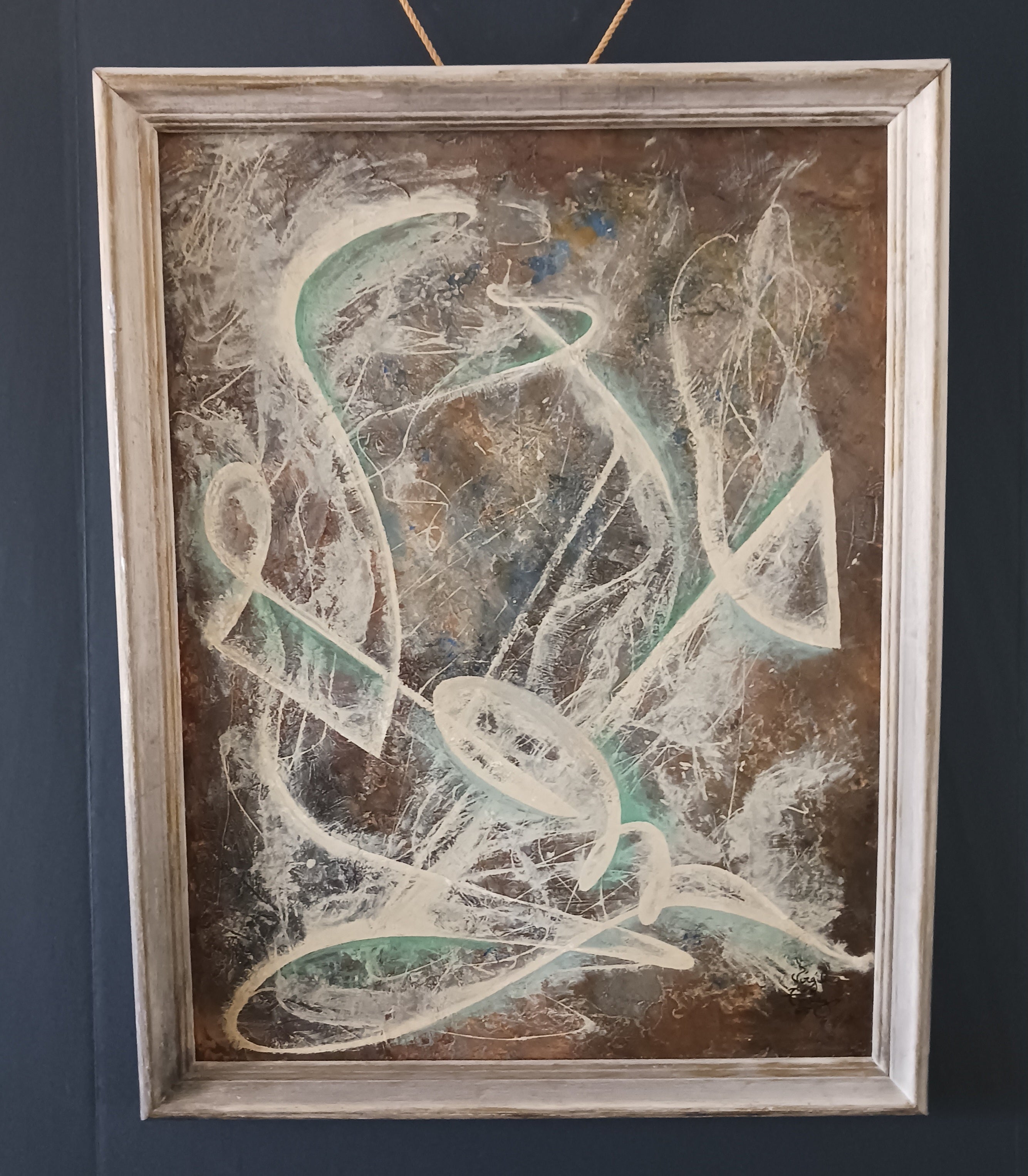 Music -Abstract Oil on Board by World Famous Illustrator Virgil Finlay
