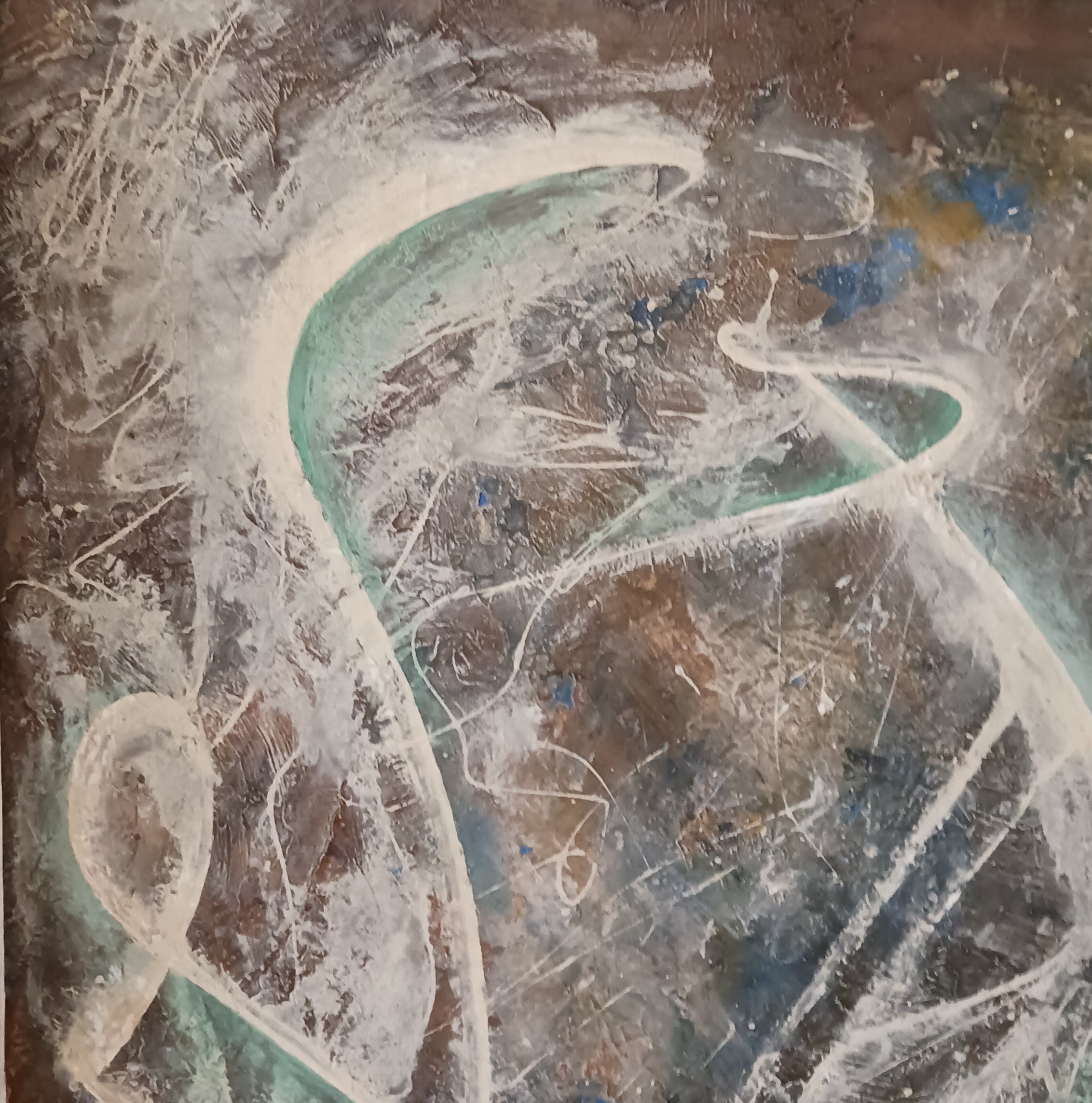 Music -Abstract Oil on Board by World Famous Illustrator Virgil Finlay