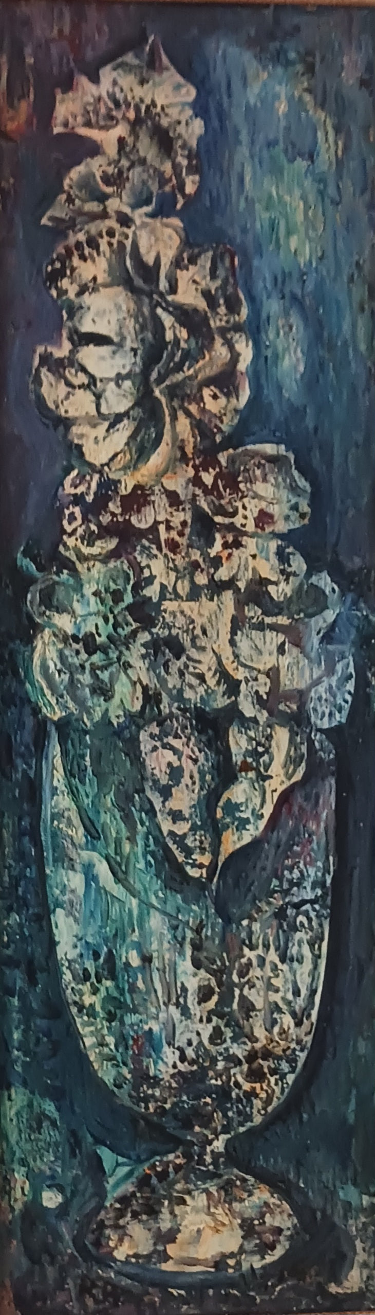Vase of Flowers- Bold Mid-Century Modern Oil by Listed Artist Ray Acampora, 1959