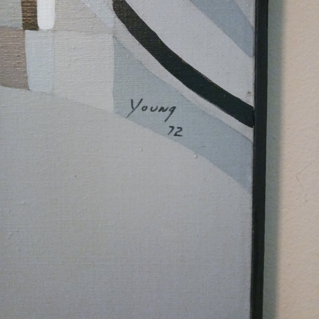 Adagio #3 - Large Abstract Oil by Orlando, Florida artist Peggy Young, 1972