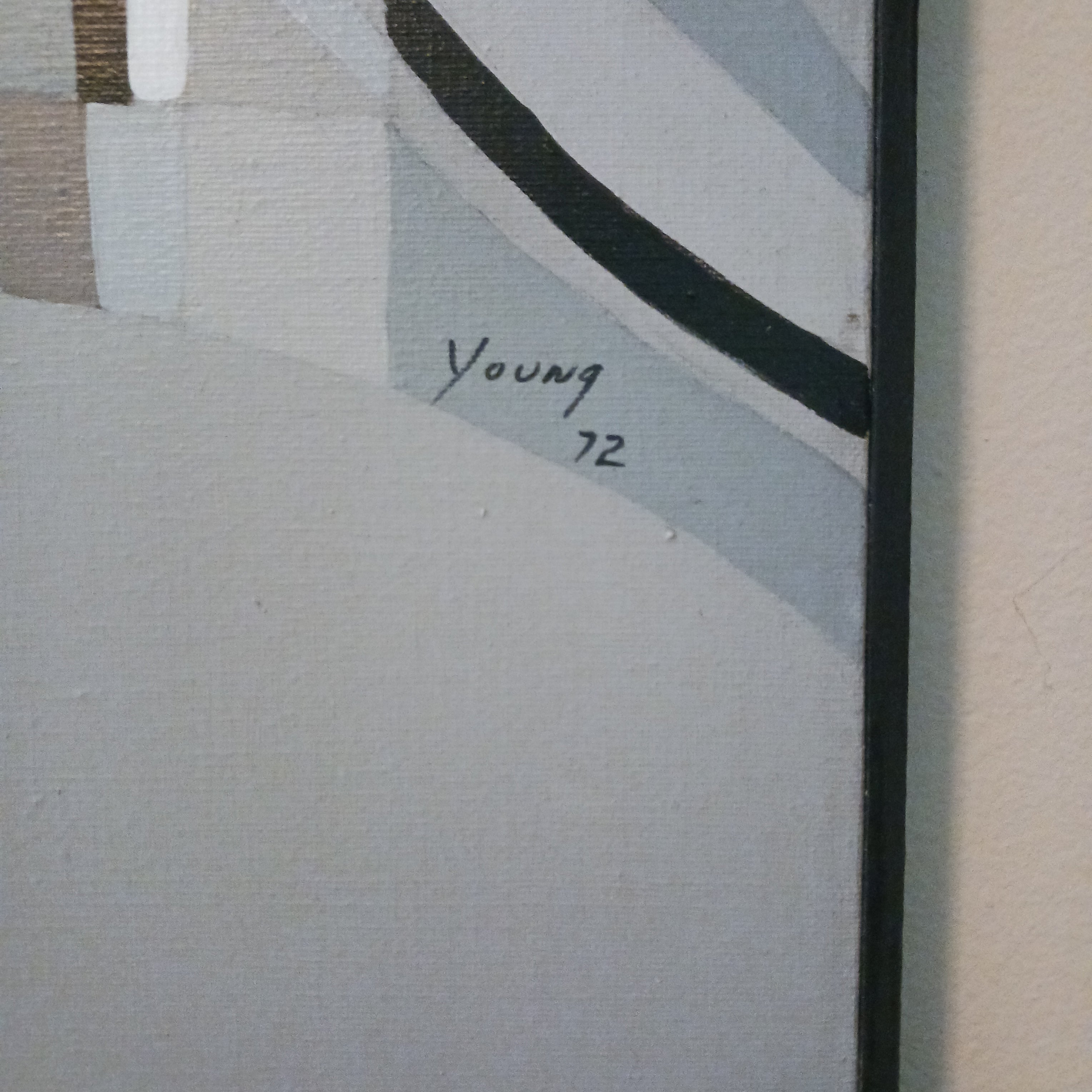 Adagio #3 - Large Abstract Oil by Orlando, Florida artist Peggy Young, 1972