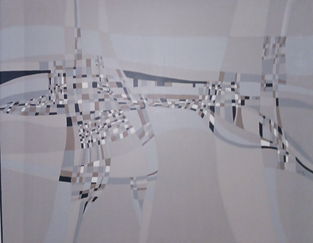 Adagio #3 - Large Abstract Oil by Orlando, Florida artist Peggy Young, 1972
