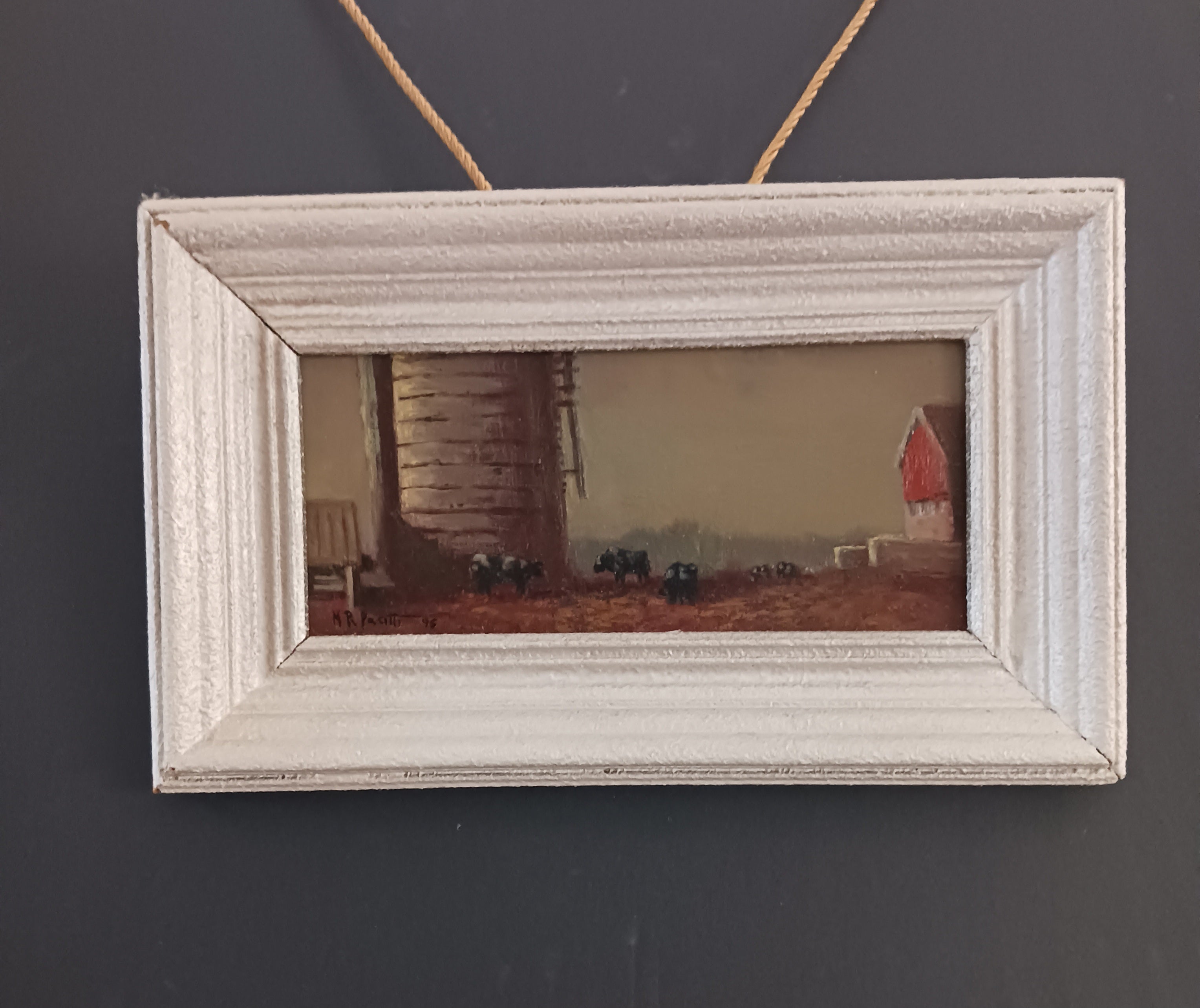 Big Silo at Horner Farm Harrisonville, NJ - Oil on Board 1995 by Michael Pacitti